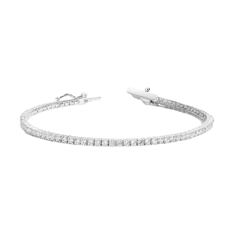 Lab Grown White Sapphire Tennis Bracelet sold by Aurate