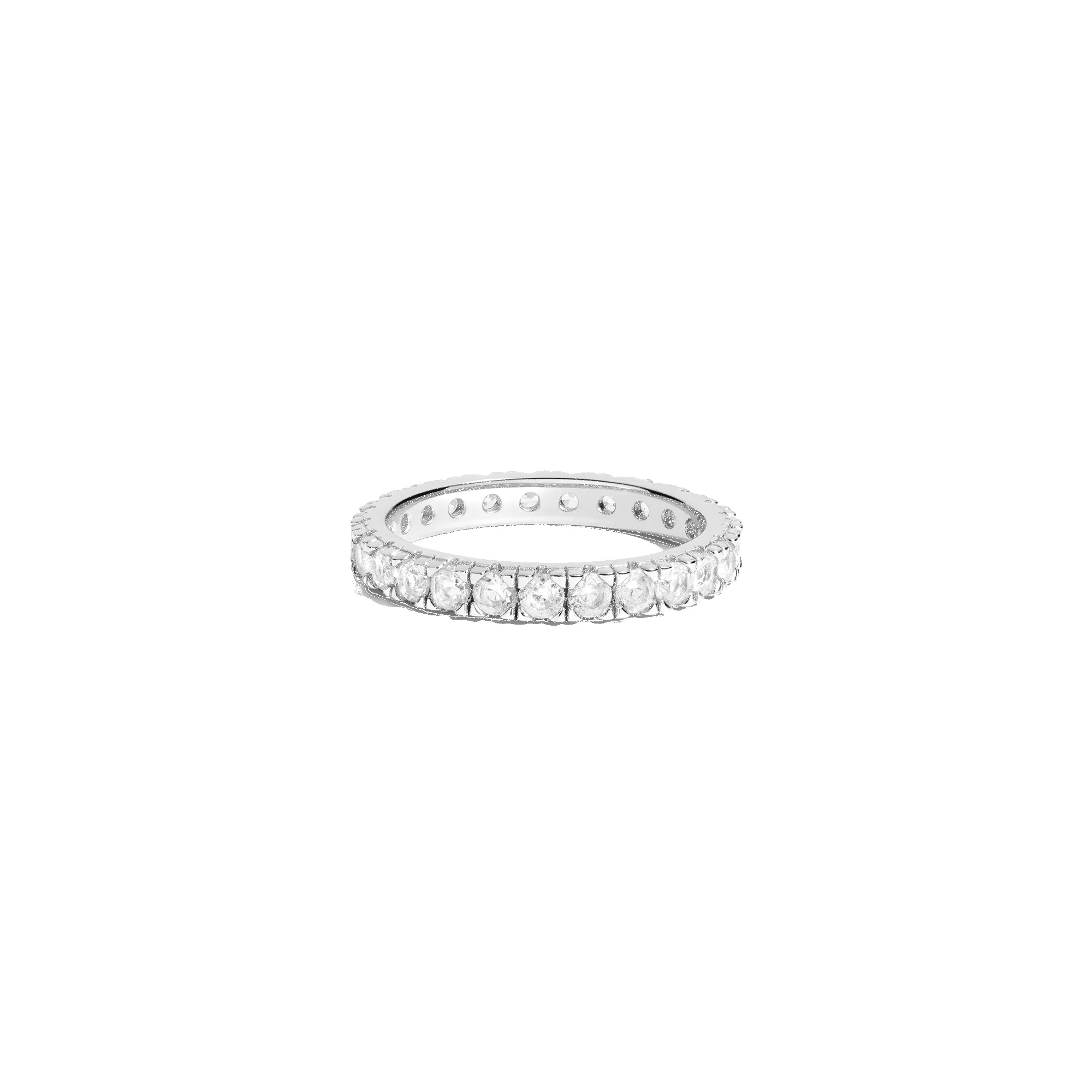 Lab Grown White Sapphire Eternity Ring sold by Aurate product image thumbnail 3