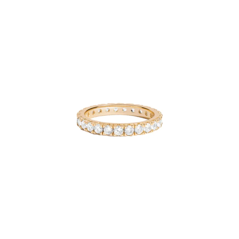 Lab Grown White Sapphire Eternity Ring sold by Aurate