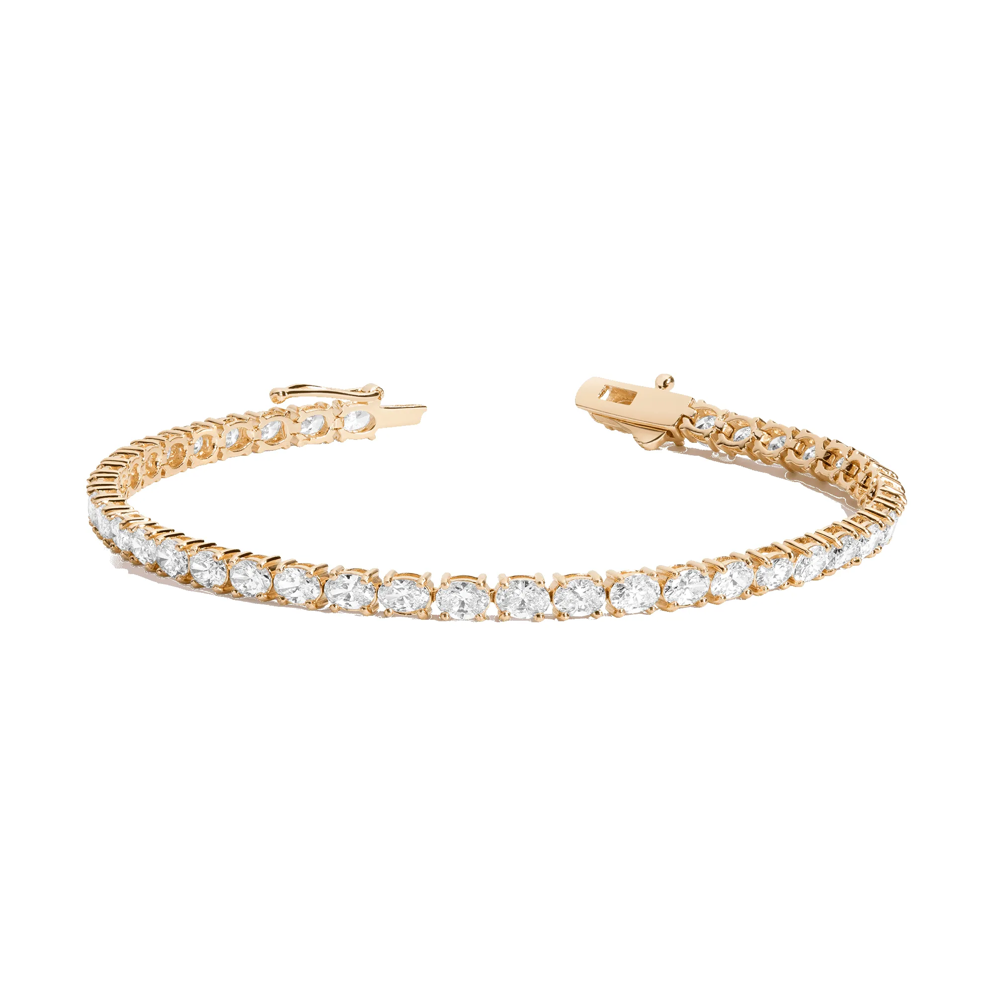 Horizontal Oval Diamond Tennis Bracelet sold by Aurate product image thumbnail 2