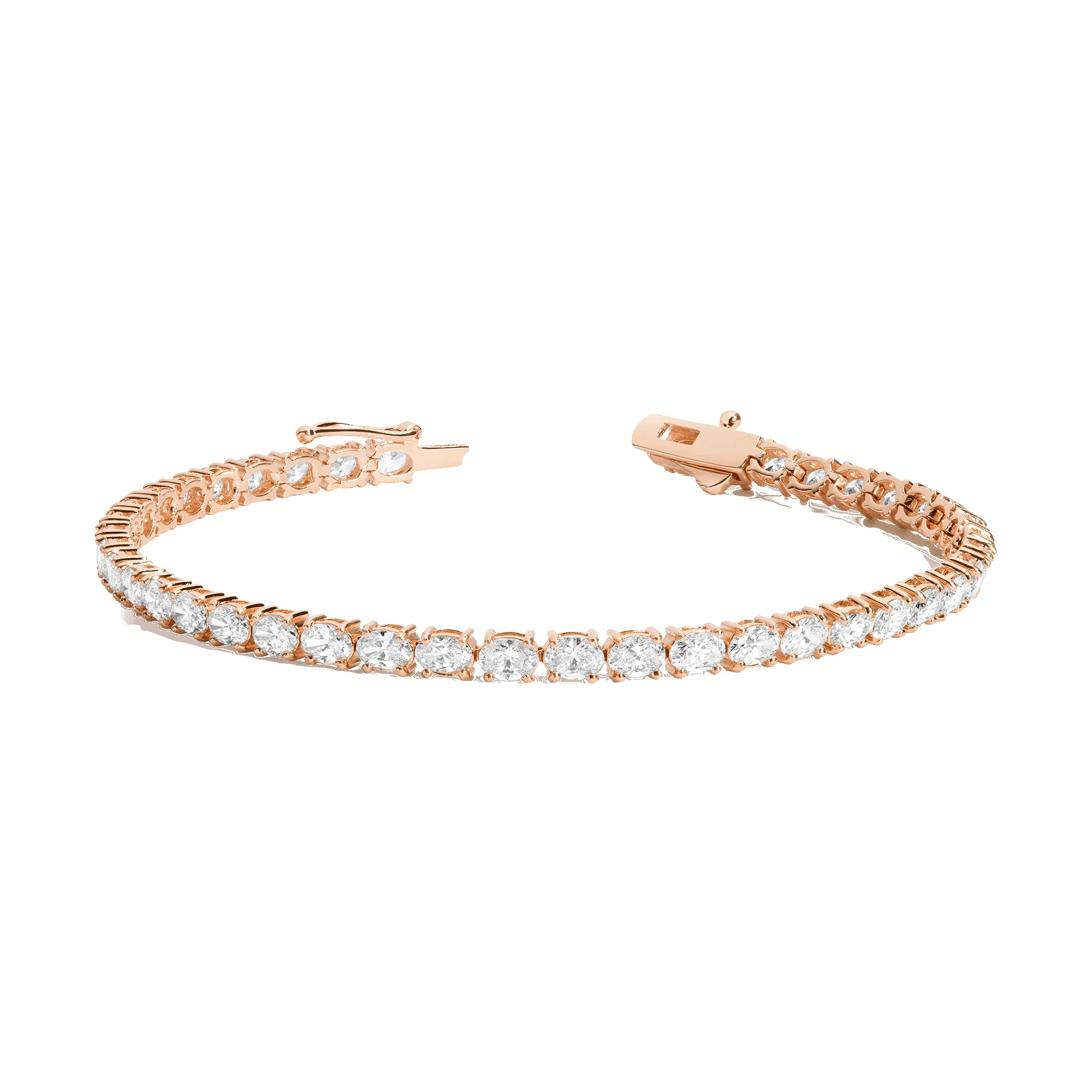 Horizontal Oval Diamond Tennis Bracelet sold by Aurate product image thumbnail 3