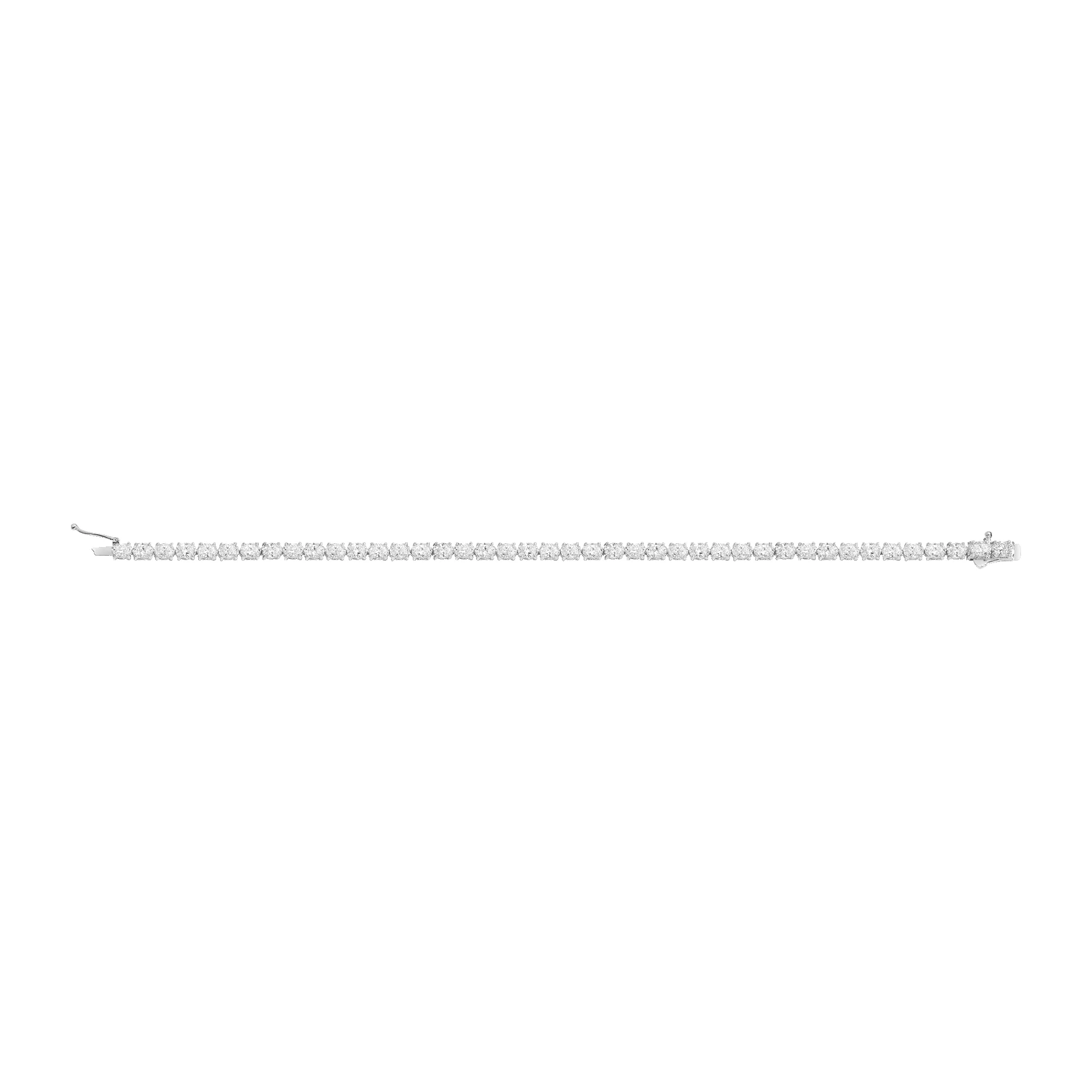 Horizontal Oval Diamond Tennis Bracelet sold by Aurate product image thumbnail 4