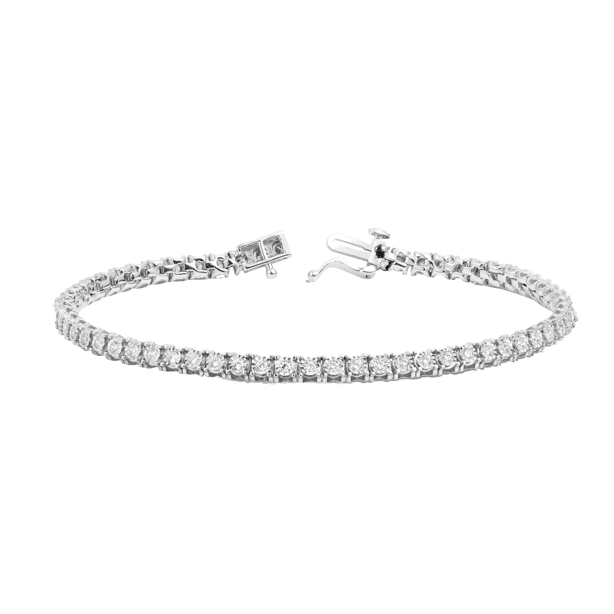 Diamond Illusion Tennis Bracelet sold by Aurate