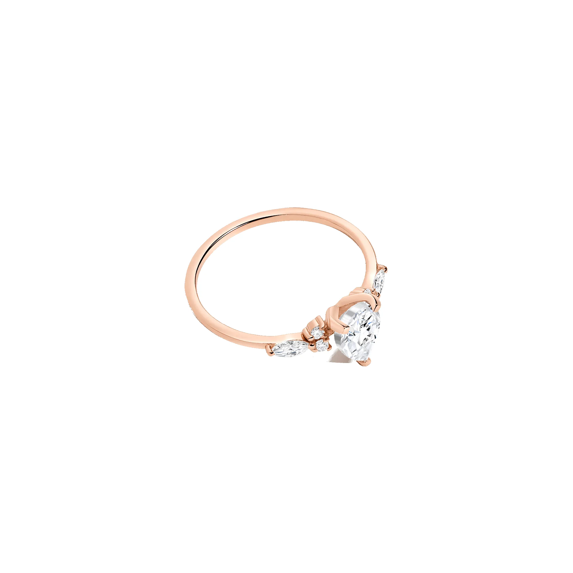 Pear Cut Floral Diamond Ring sold by Aurate product image thumbnail 5