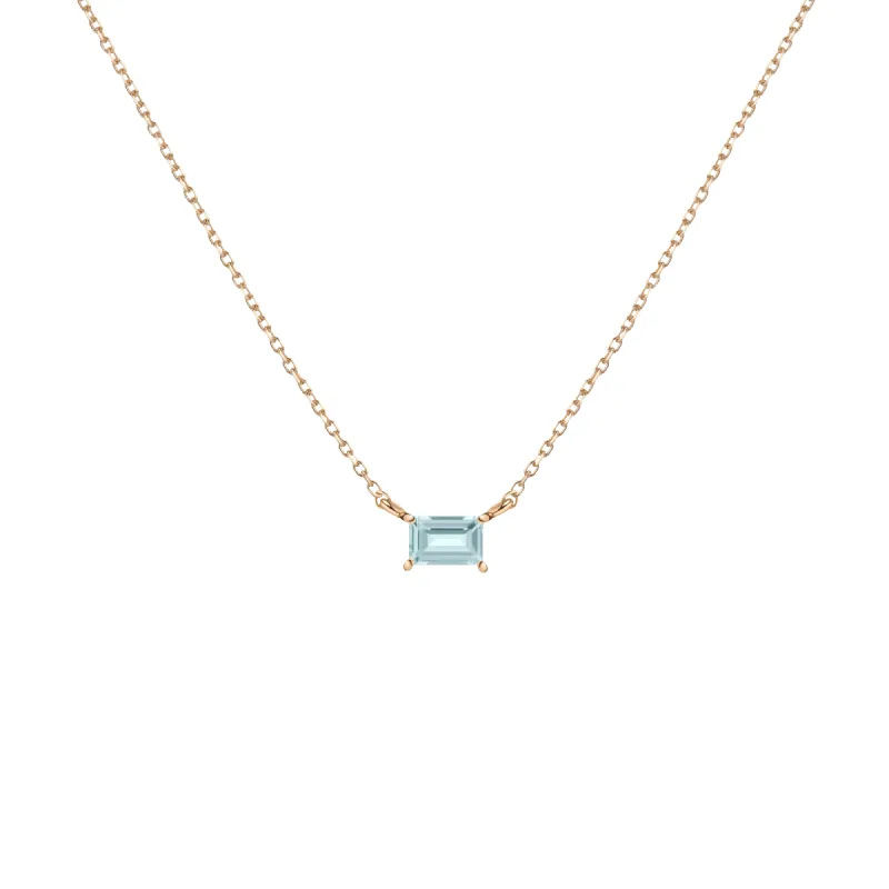 Birthstone Baguette Necklace sold by Aurate
