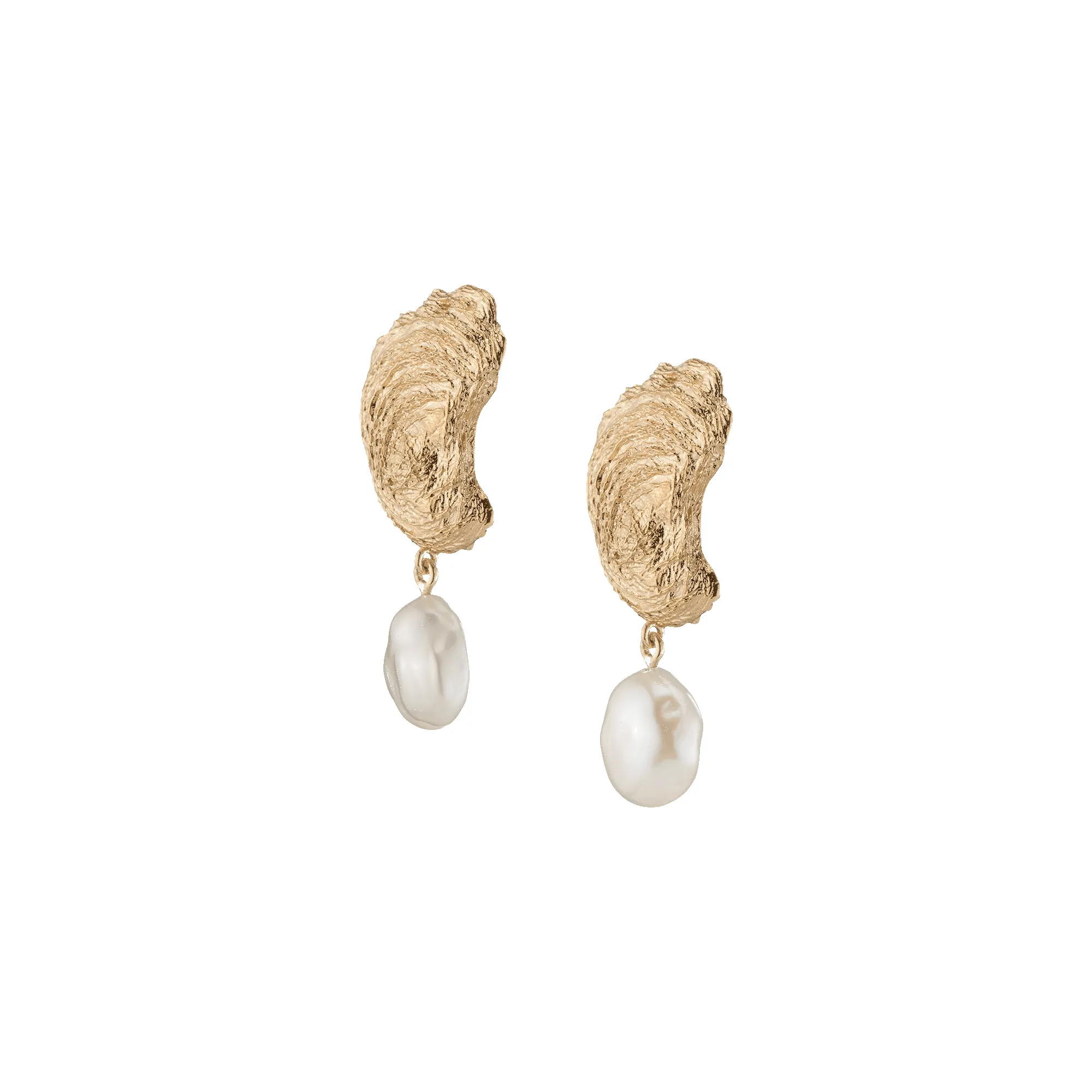 AURATE X KERRY: Venus Organic Pearl Gold Earring Large sold by Aurate product image thumbnail 4