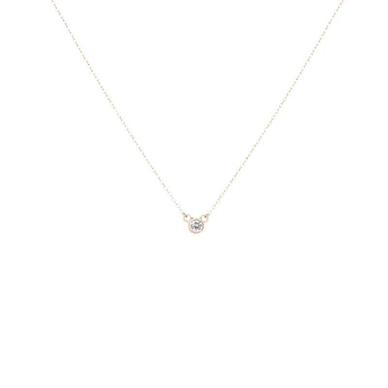 Diamond Bezel Necklace sold by Aurate