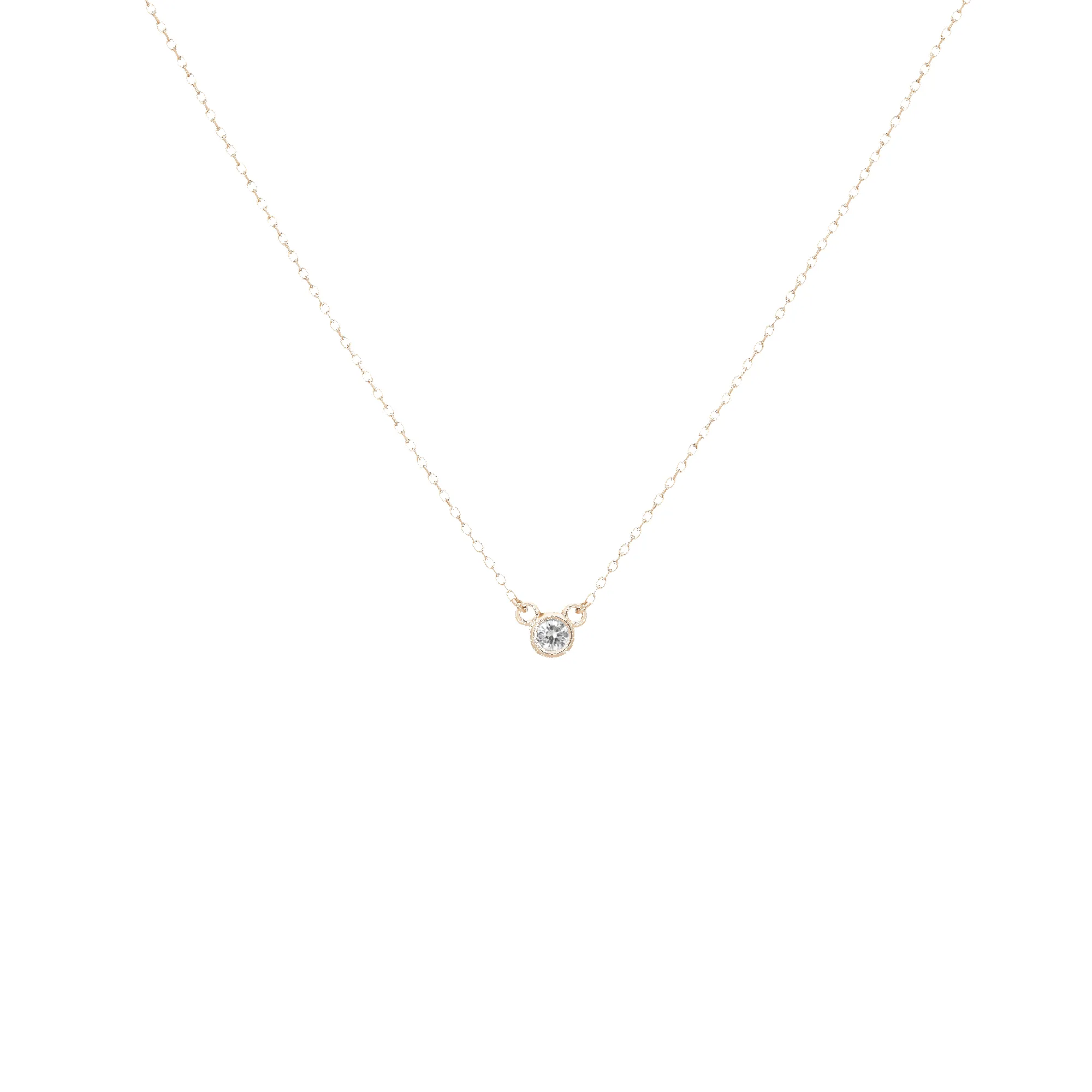 Mini Diamond Bezel Necklace sold by Aurate
