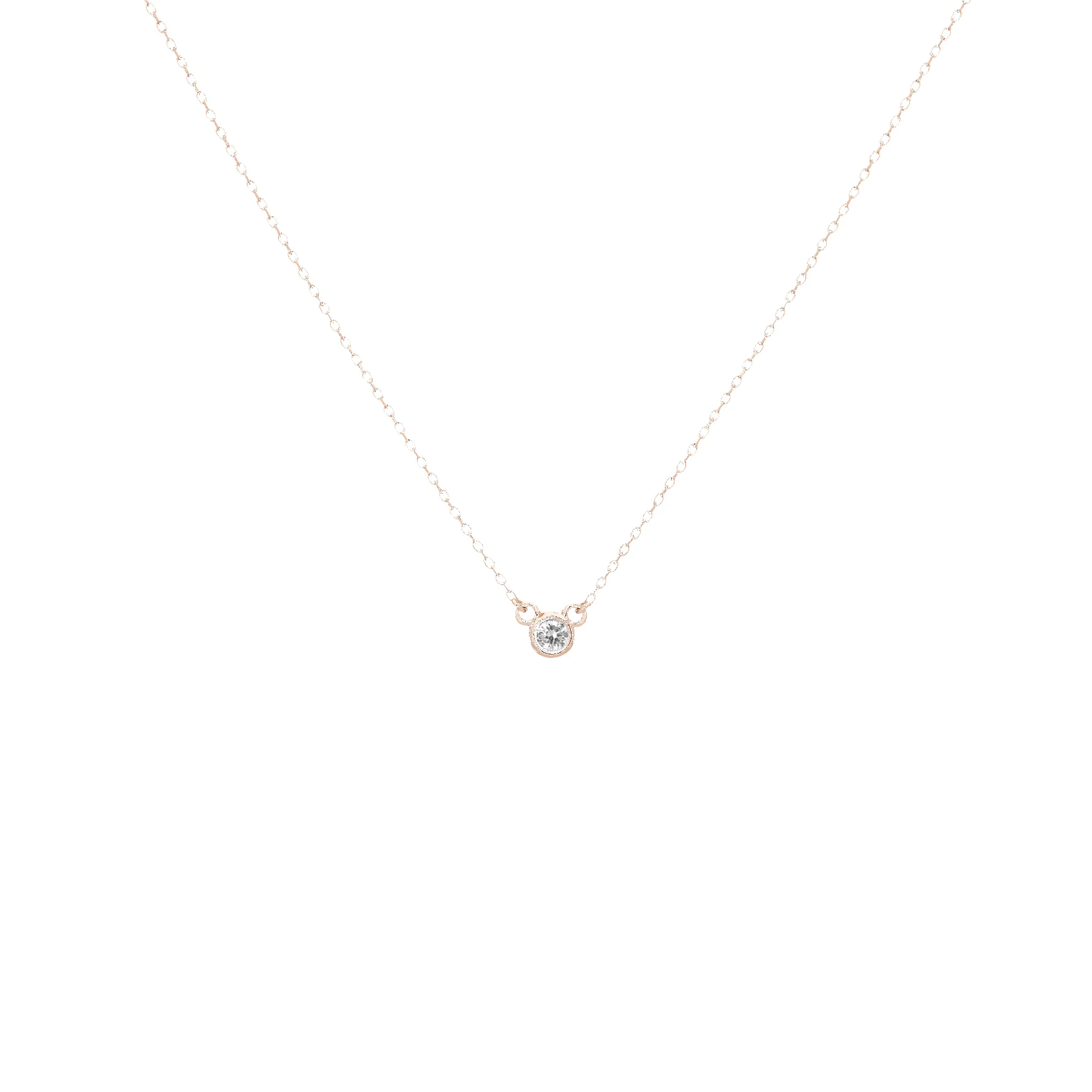 Mini Diamond Bezel Necklace sold by Aurate product image thumbnail 2