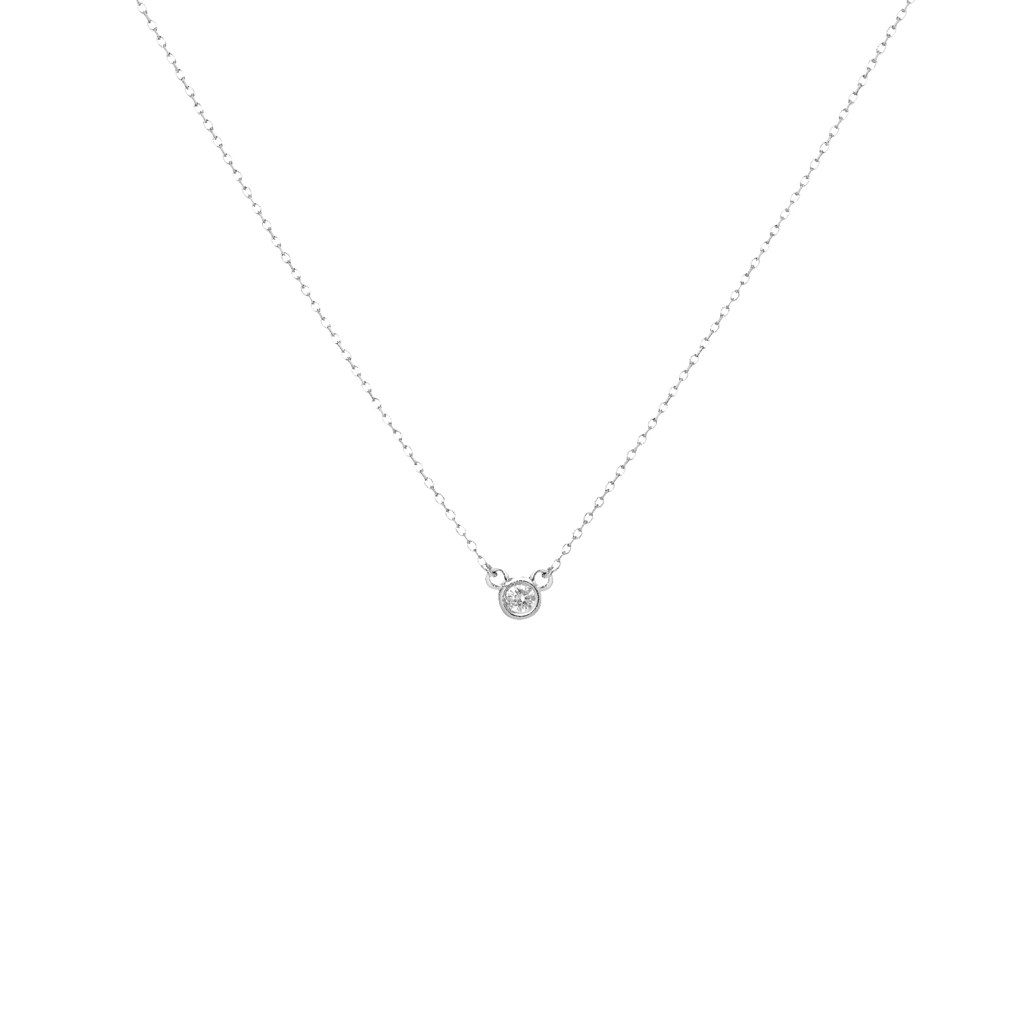 Mini Diamond Bezel Necklace sold by Aurate product image thumbnail 3
