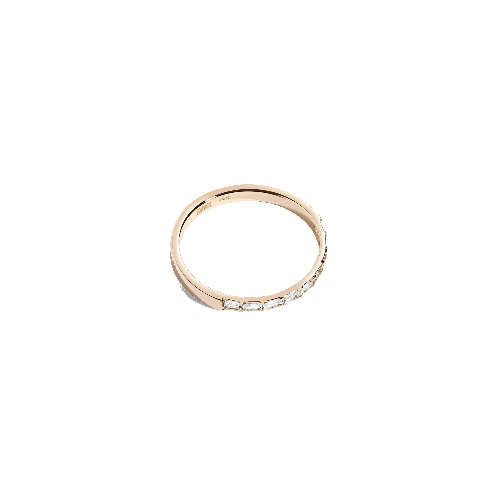 Half Diamond Baguette Ring sold by Aurate product image thumbnail 4