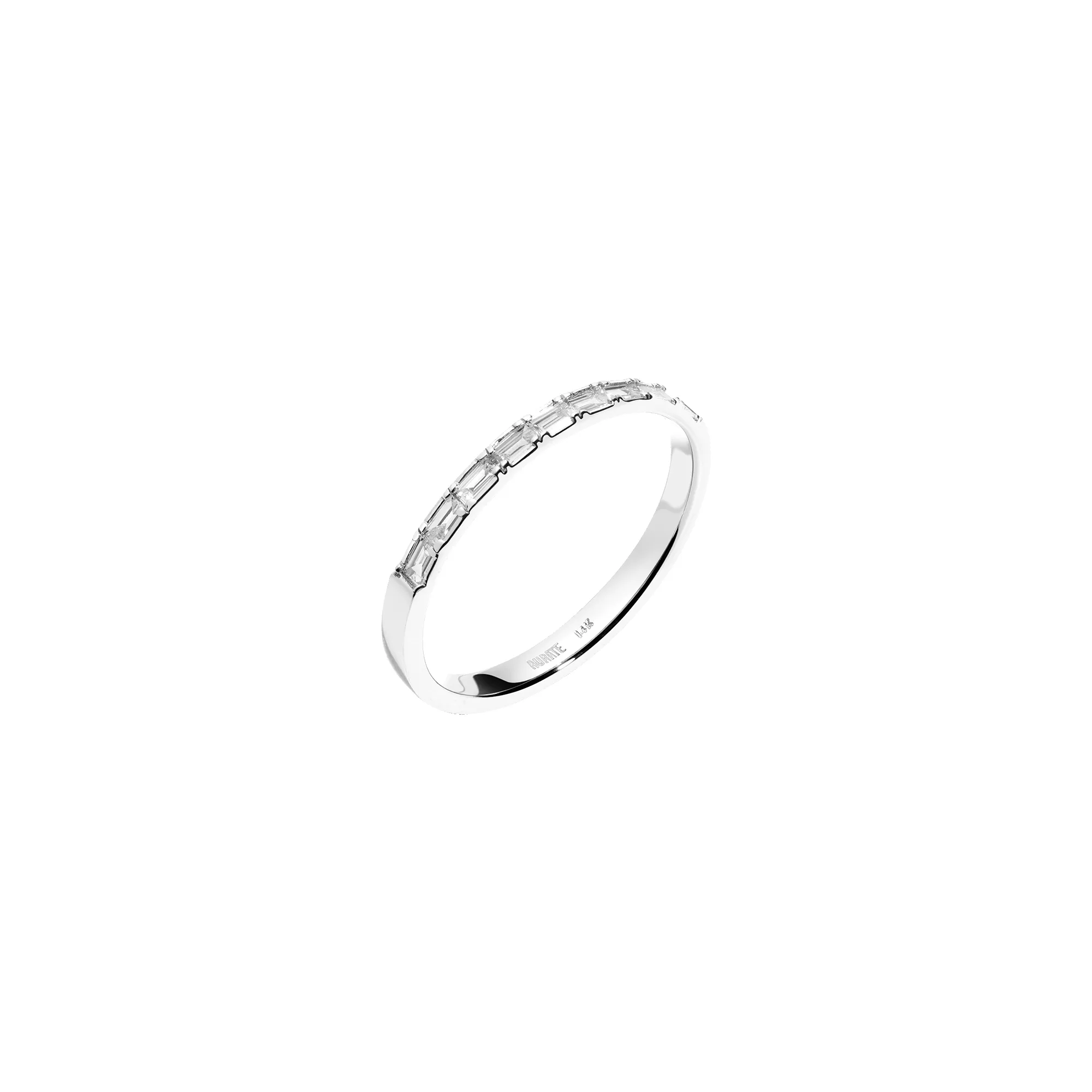 Half Diamond Baguette Ring sold by Aurate product image thumbnail 3