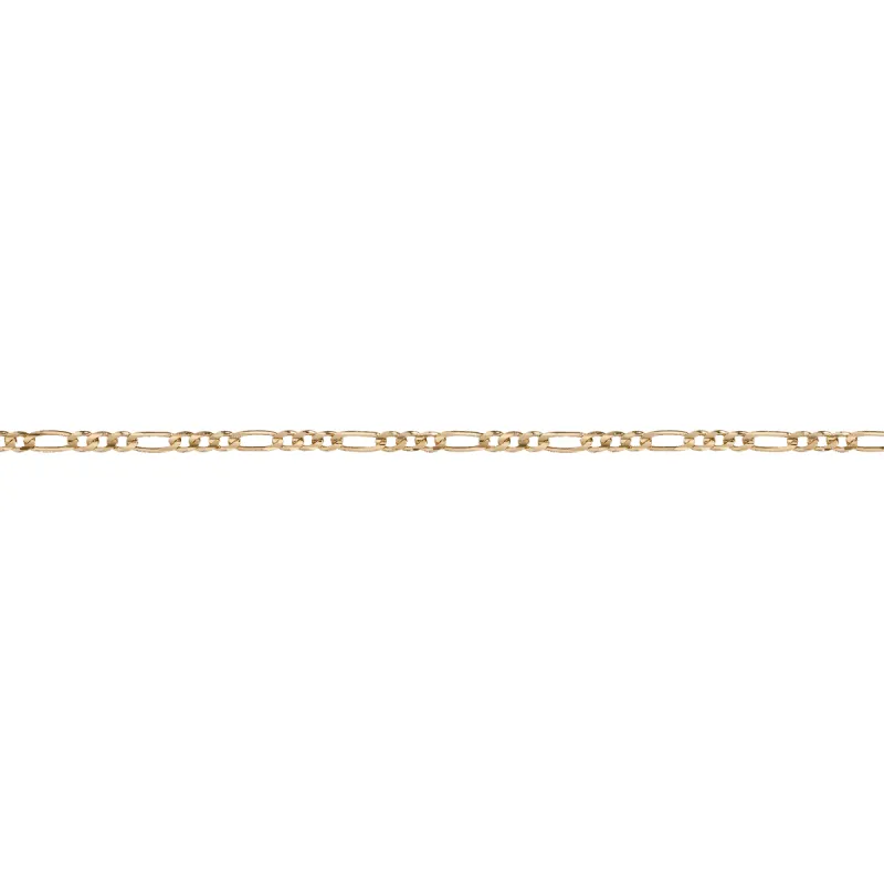 Medium Gold Figaro Chain Anklet sold by Aurate