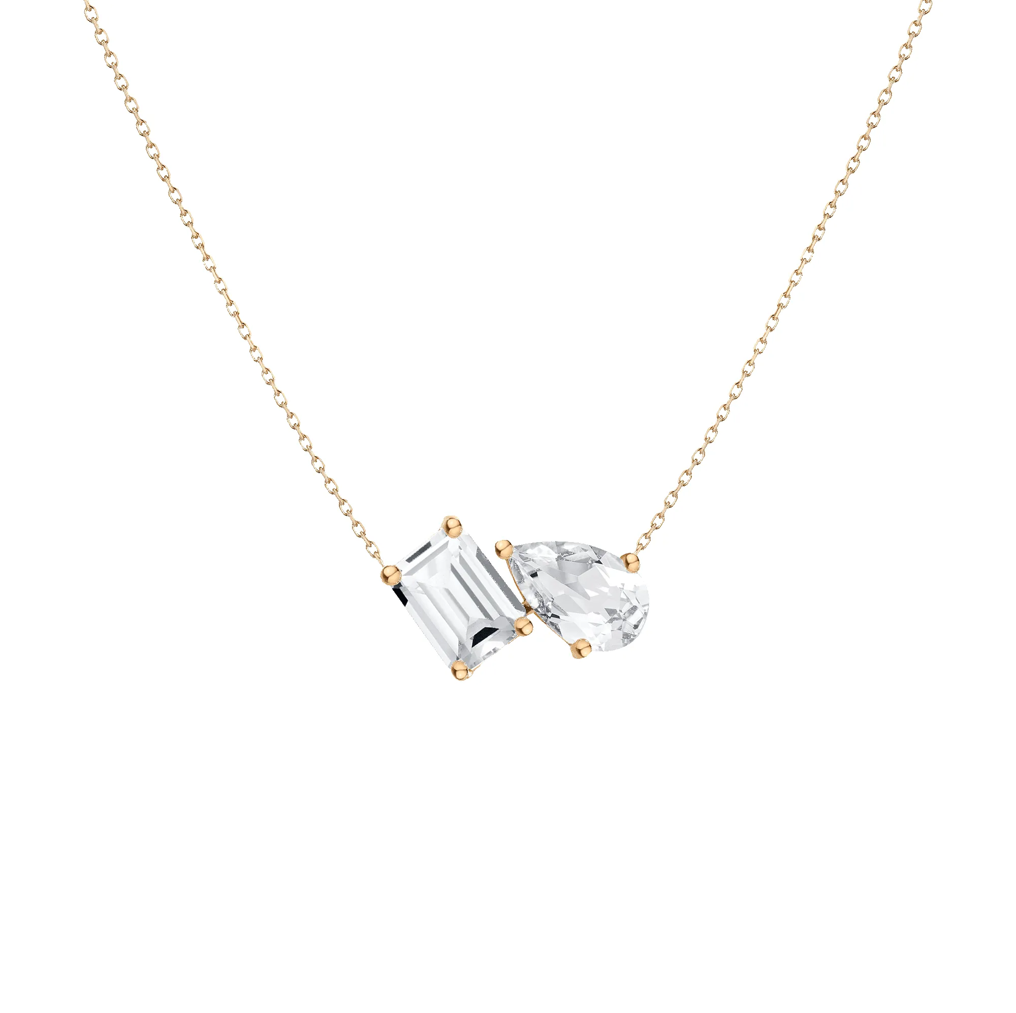 Ready-to-Ship Toi et Moi Gemstone Heirloom Necklace sold by Aurate