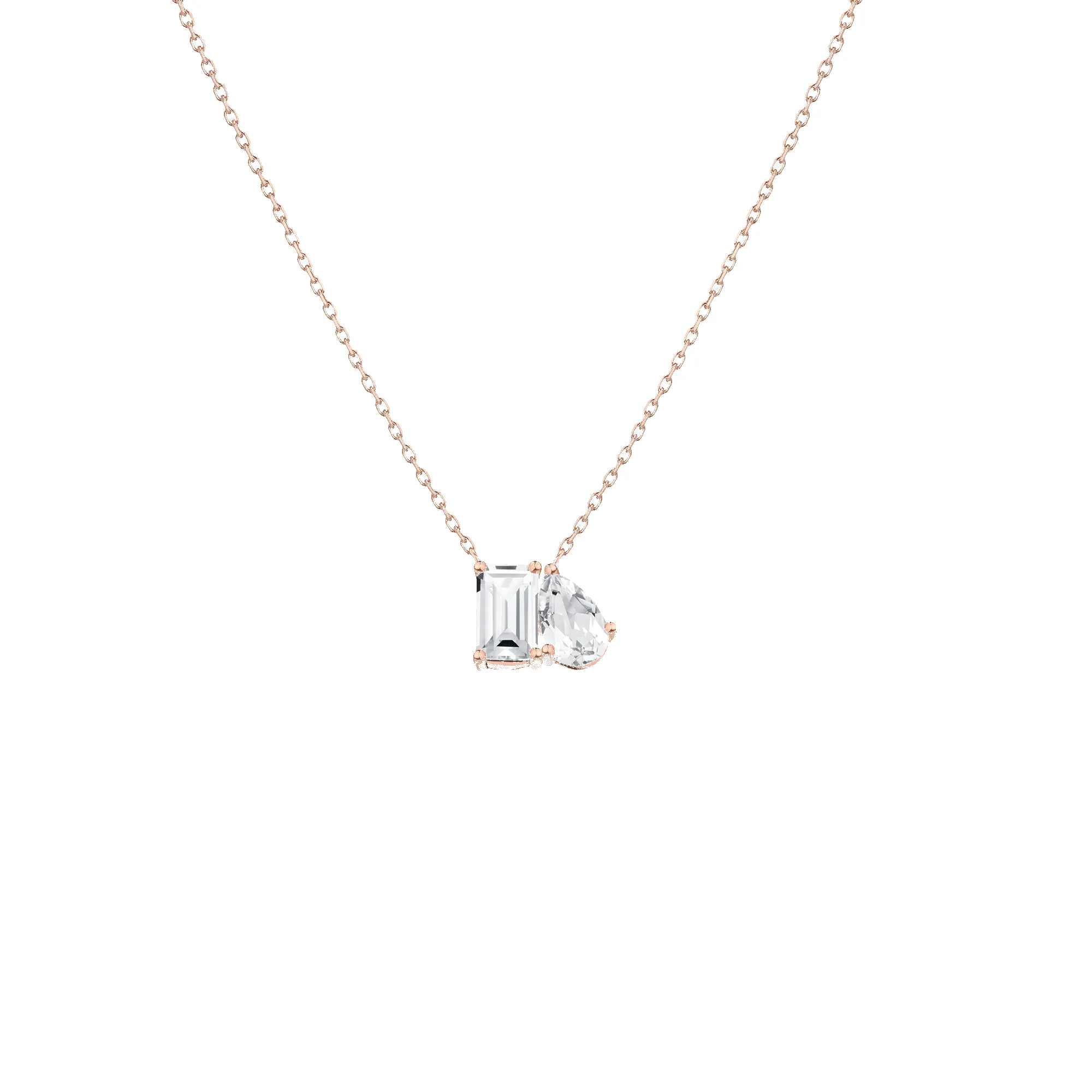 Toi et Moi Gemstone Mini Classic Necklace sold by Aurate product image thumbnail 2