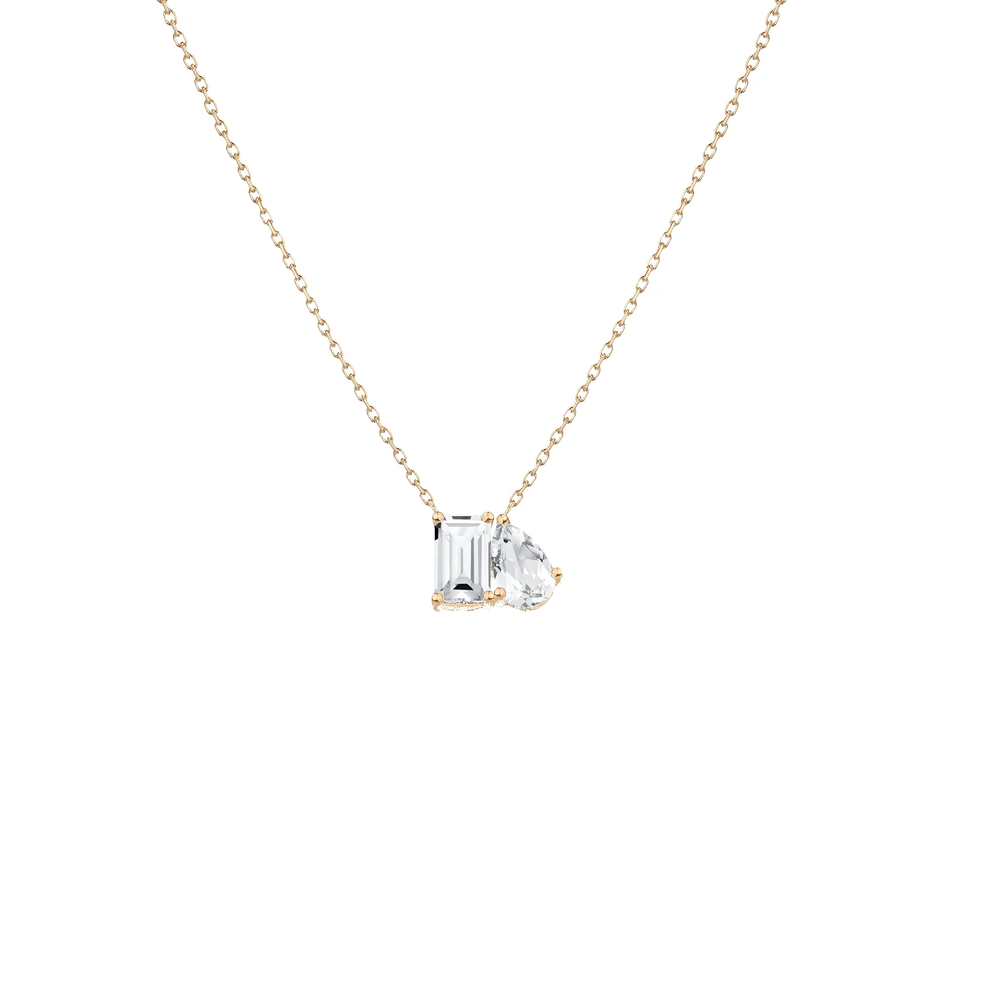 Toi et Moi Gemstone Mini Classic Necklace sold by Aurate product image thumbnail 4
