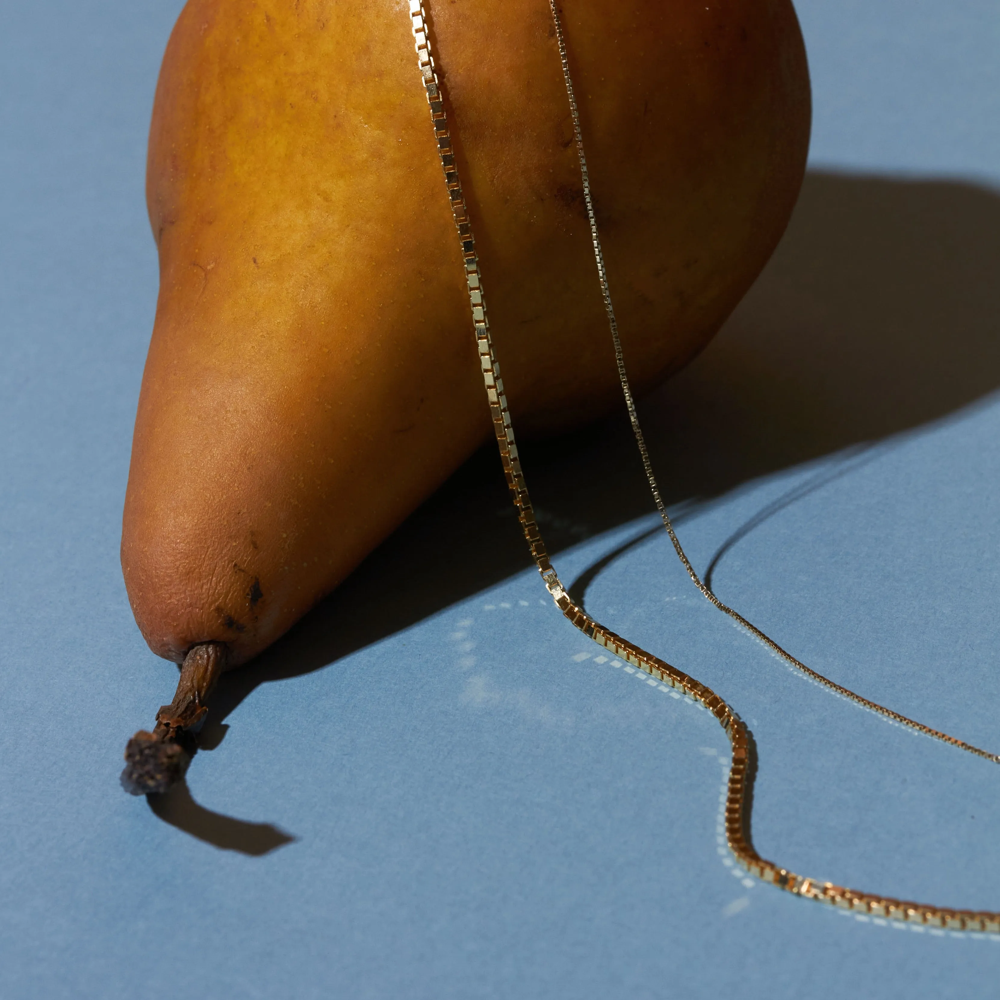 Medium Box Chain Necklace sold by Aurate product image thumbnail 4