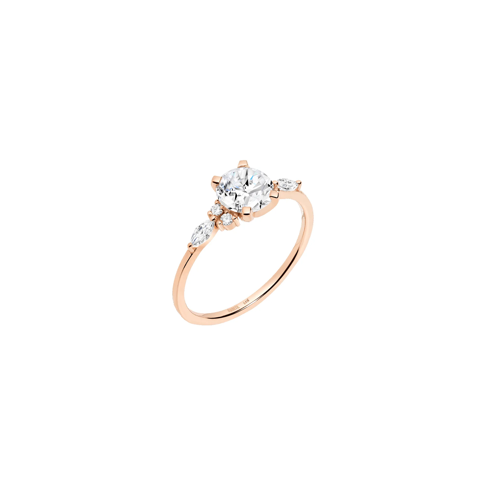 Round Floral Diamond Ring sold by Aurate product image thumbnail 3