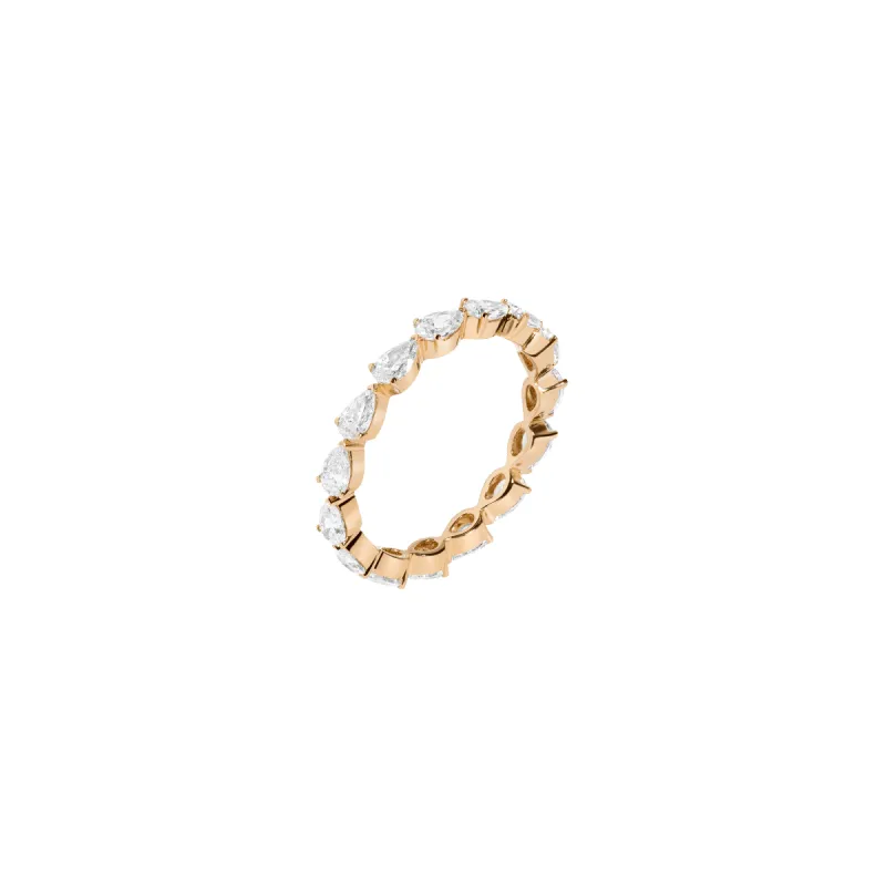 Pear Lab Grown Diamond Eternity Ring sold by Aurate