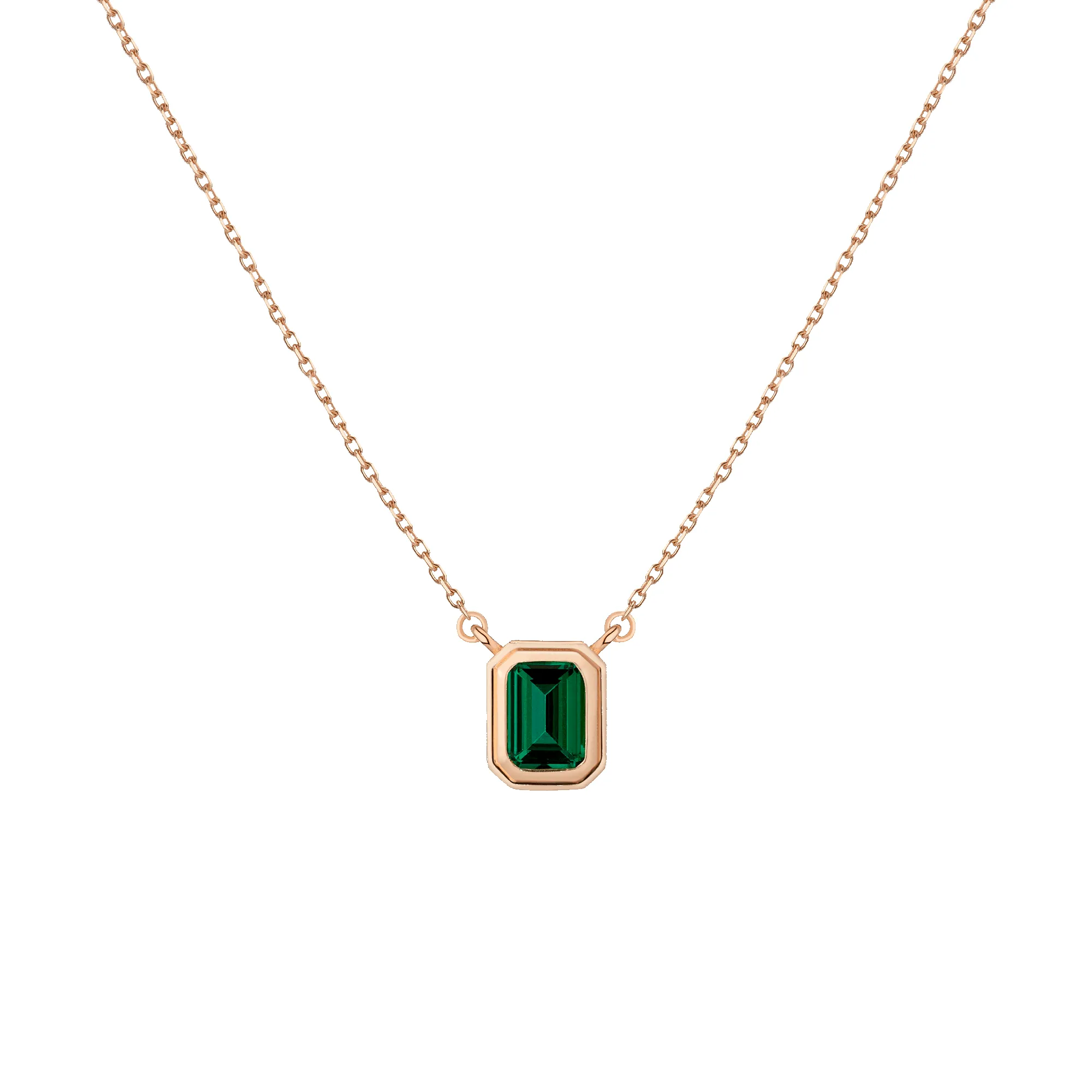 Lab Grown Emerald Heirloom Necklace sold by Aurate product image thumbnail 2