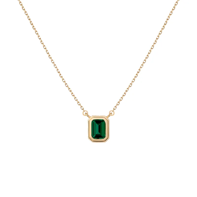 Lab Grown Emerald Heirloom Necklace sold by Aurate