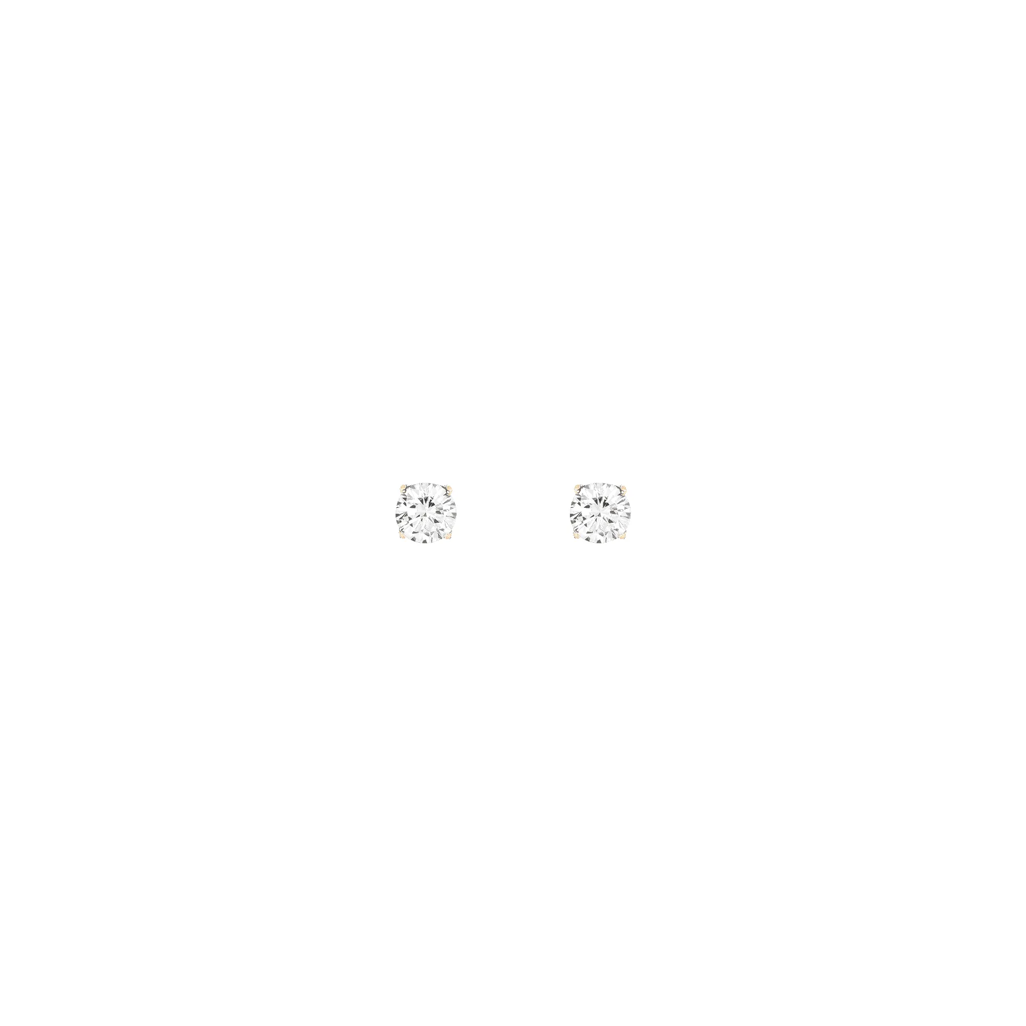 Round Gemstone Solitaire Stud Earrings sold by Aurate