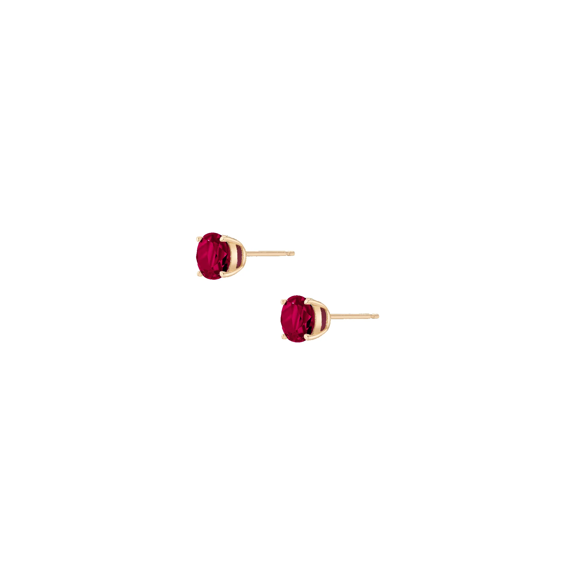 Round Gemstone Solitaire Stud Earrings sold by Aurate product image thumbnail 5