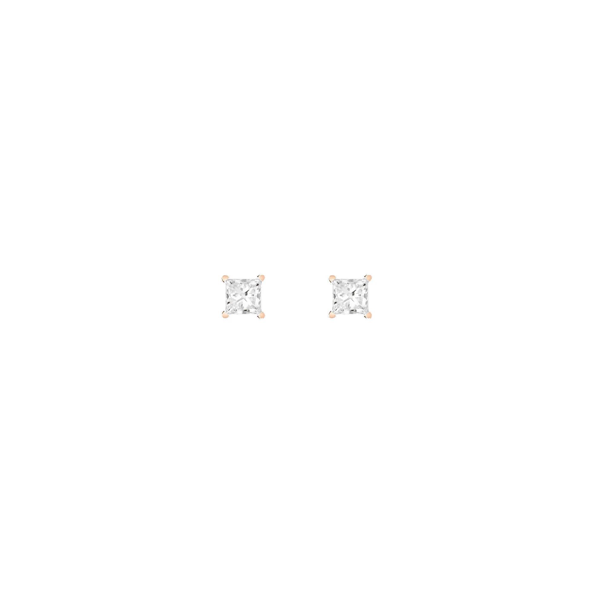 Princess Lab Grown Diamond Studs sold by Aurate product image thumbnail 2