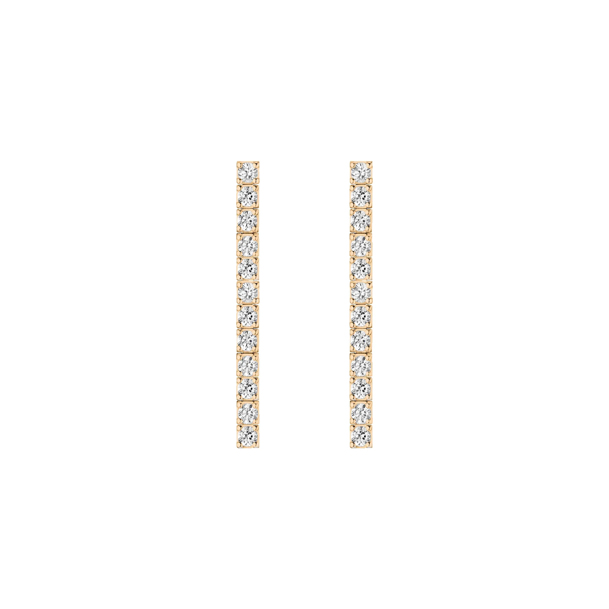 Lab Grown White Sapphire Tennis Earrings sold by Aurate product image thumbnail 2