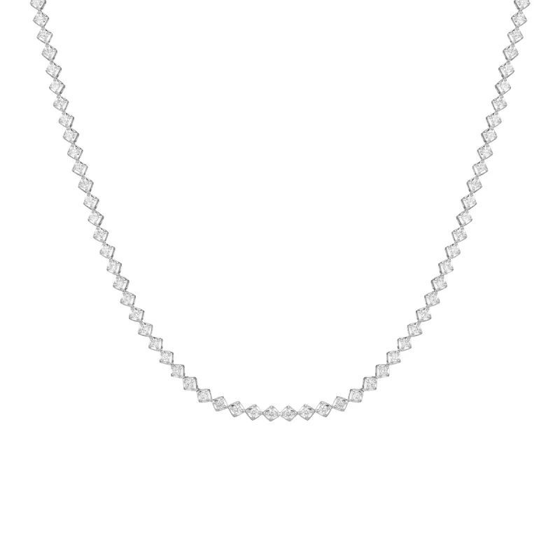 Petite Lab Grown Diamond Tennis Necklace sold by Aurate