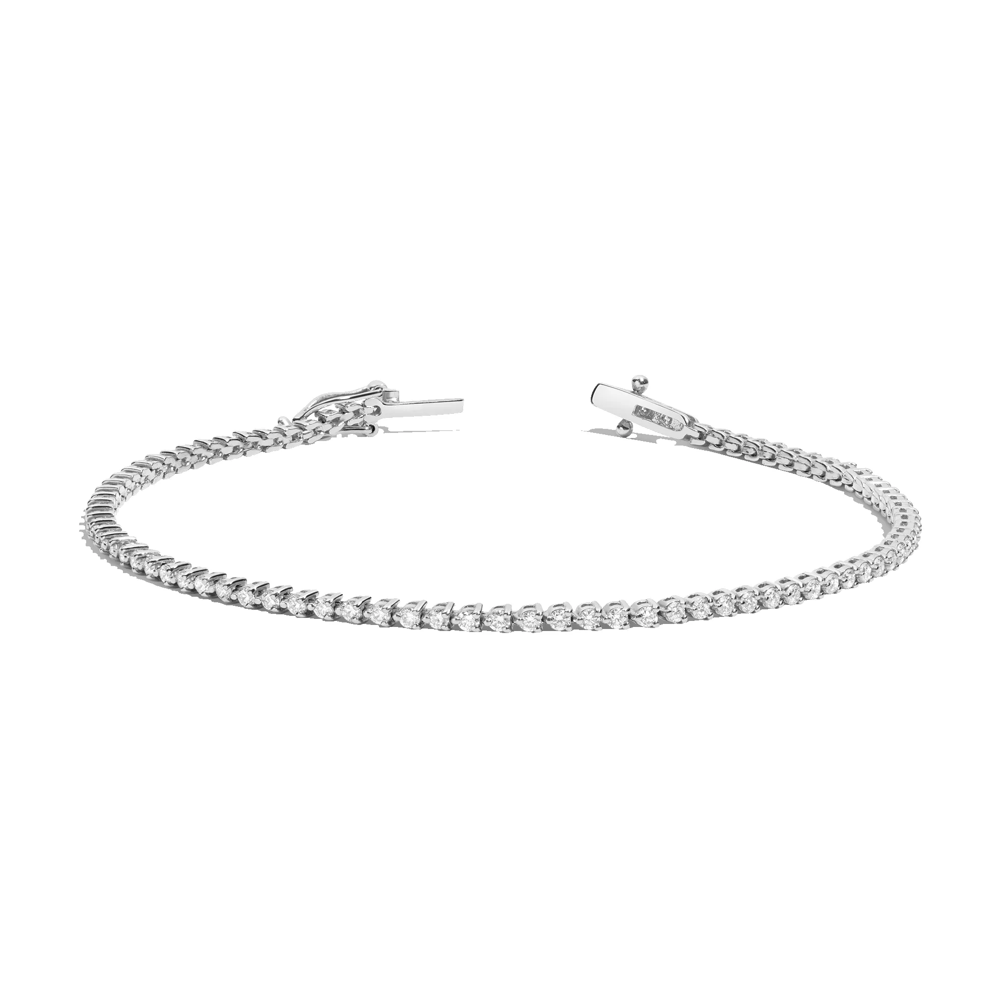 Three-Prong Lab Grown Diamond Tennis Bracelet sold by Aurate