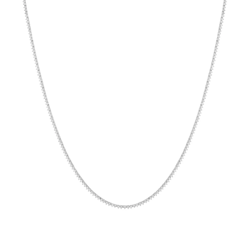 Three-Prong Lab Grown Diamond Tennis Necklace sold by Aurate