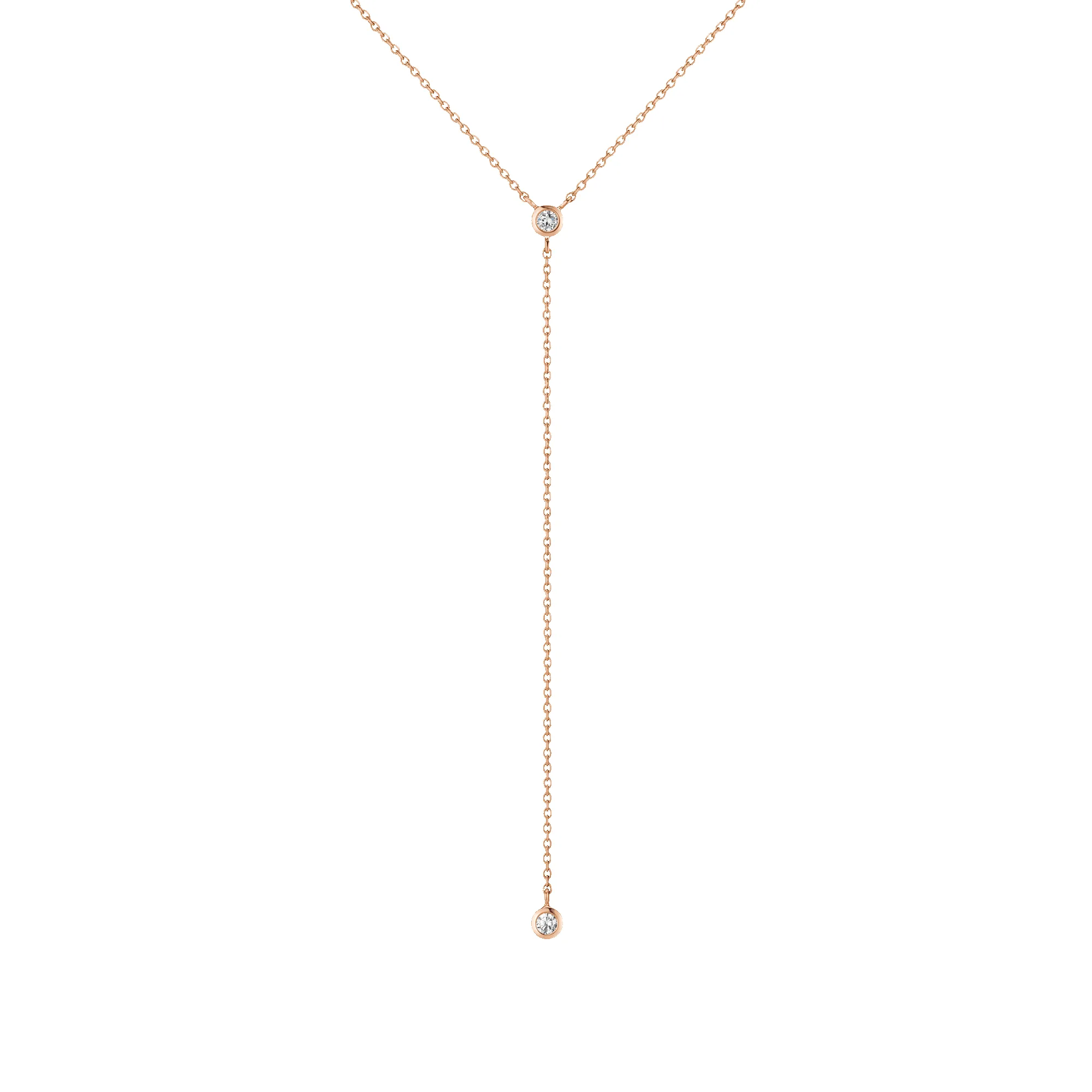 Lab Grown Diamond Bezel Lariat sold by Aurate product image thumbnail 3