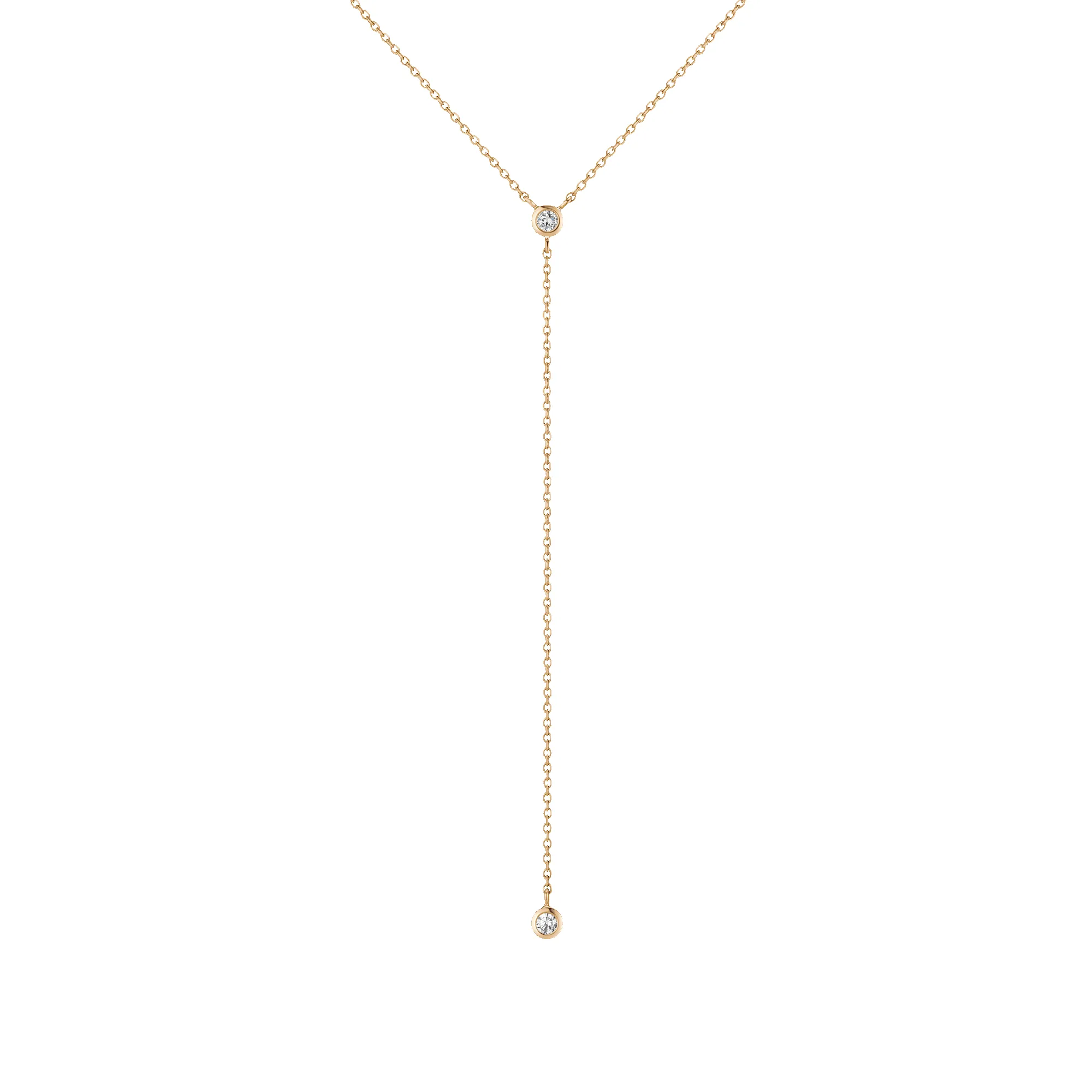 Lab Grown Diamond Bezel Lariat sold by Aurate product image thumbnail 2