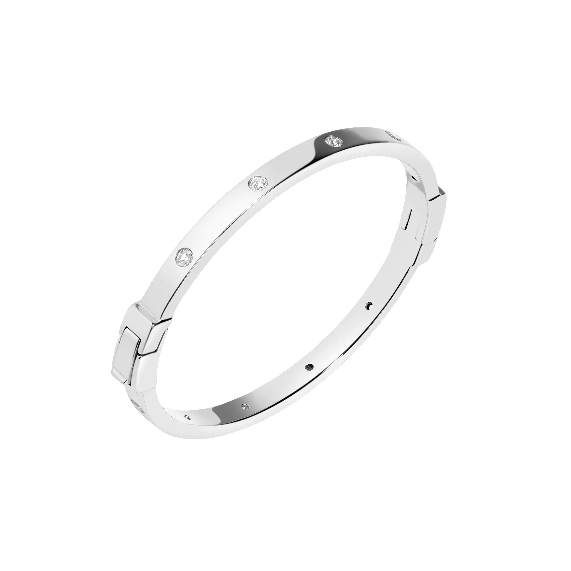 Lab Grown Diamond Station Cuff Bracelet sold by Aurate product image thumbnail 4