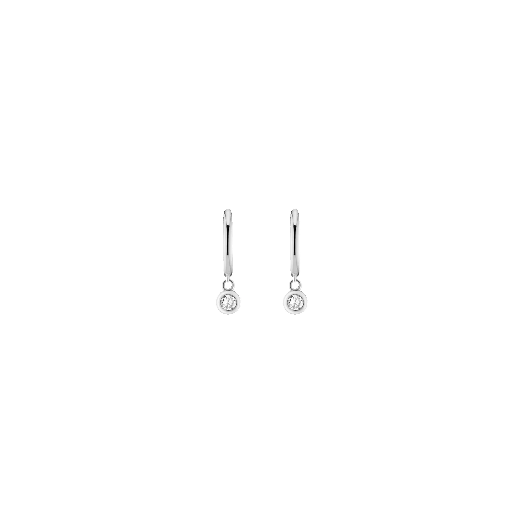 Huggie Earrings with Lab Grown Diamond Bezel sold by Aurate product image thumbnail 4