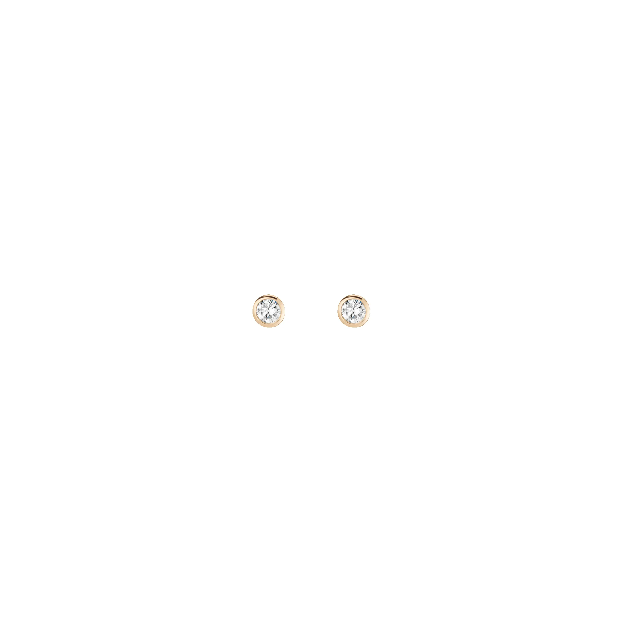 Medium Lab Grown Diamond Bezel Stud Earrings sold by Aurate product image thumbnail 2
