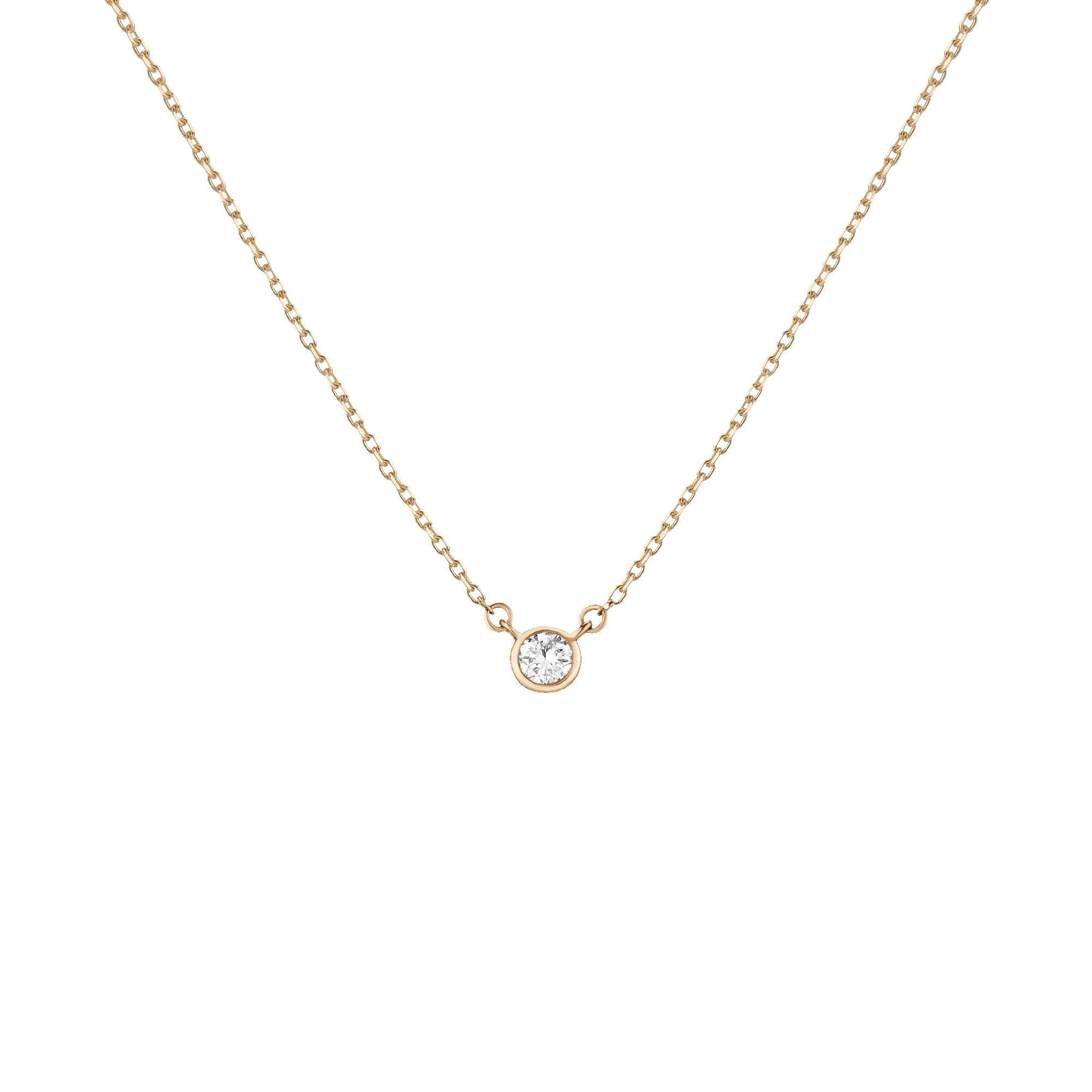 Medium Lab Grown Diamond Bezel Necklace sold by Aurate product image thumbnail 2