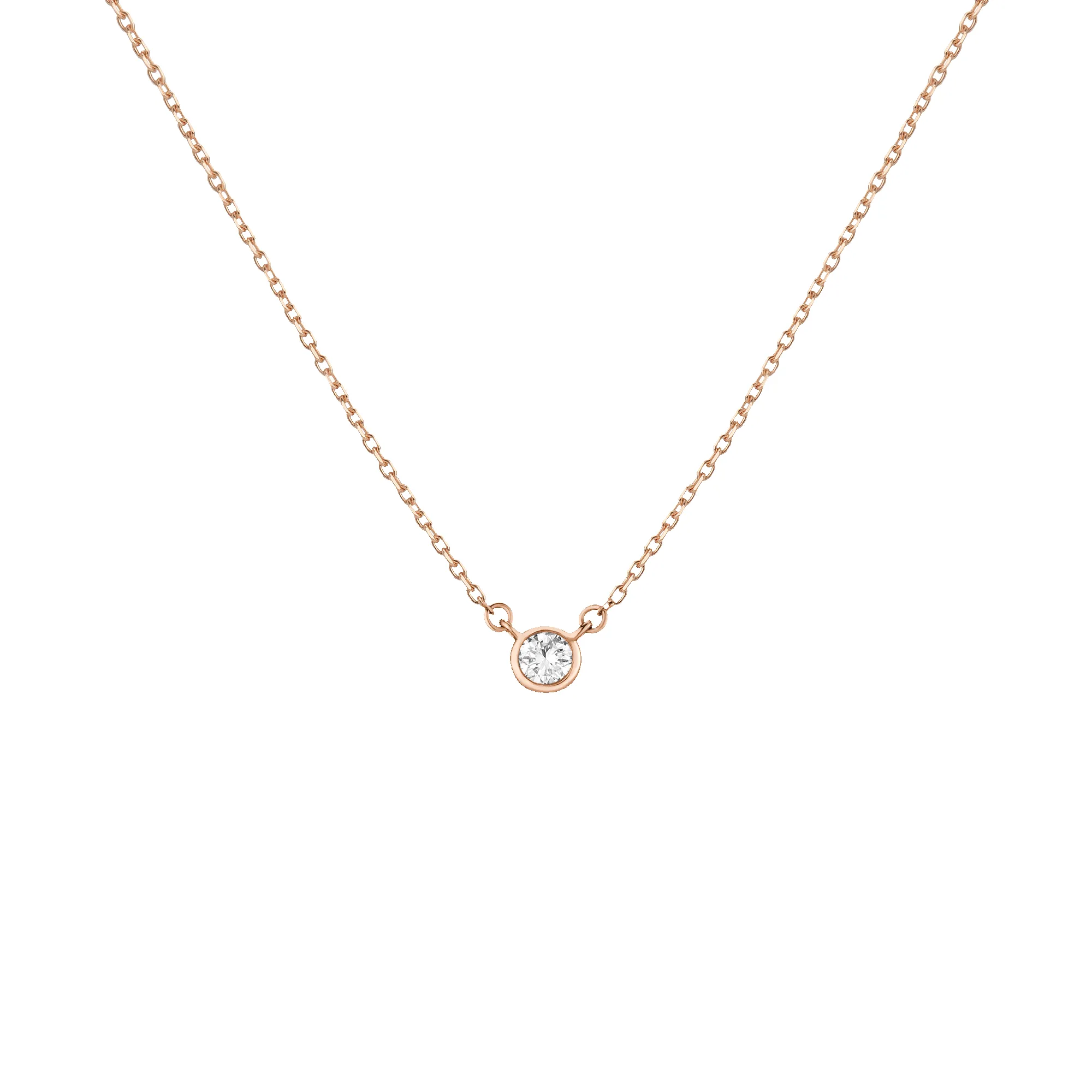 Medium Lab Grown Diamond Bezel Necklace sold by Aurate product image thumbnail 3