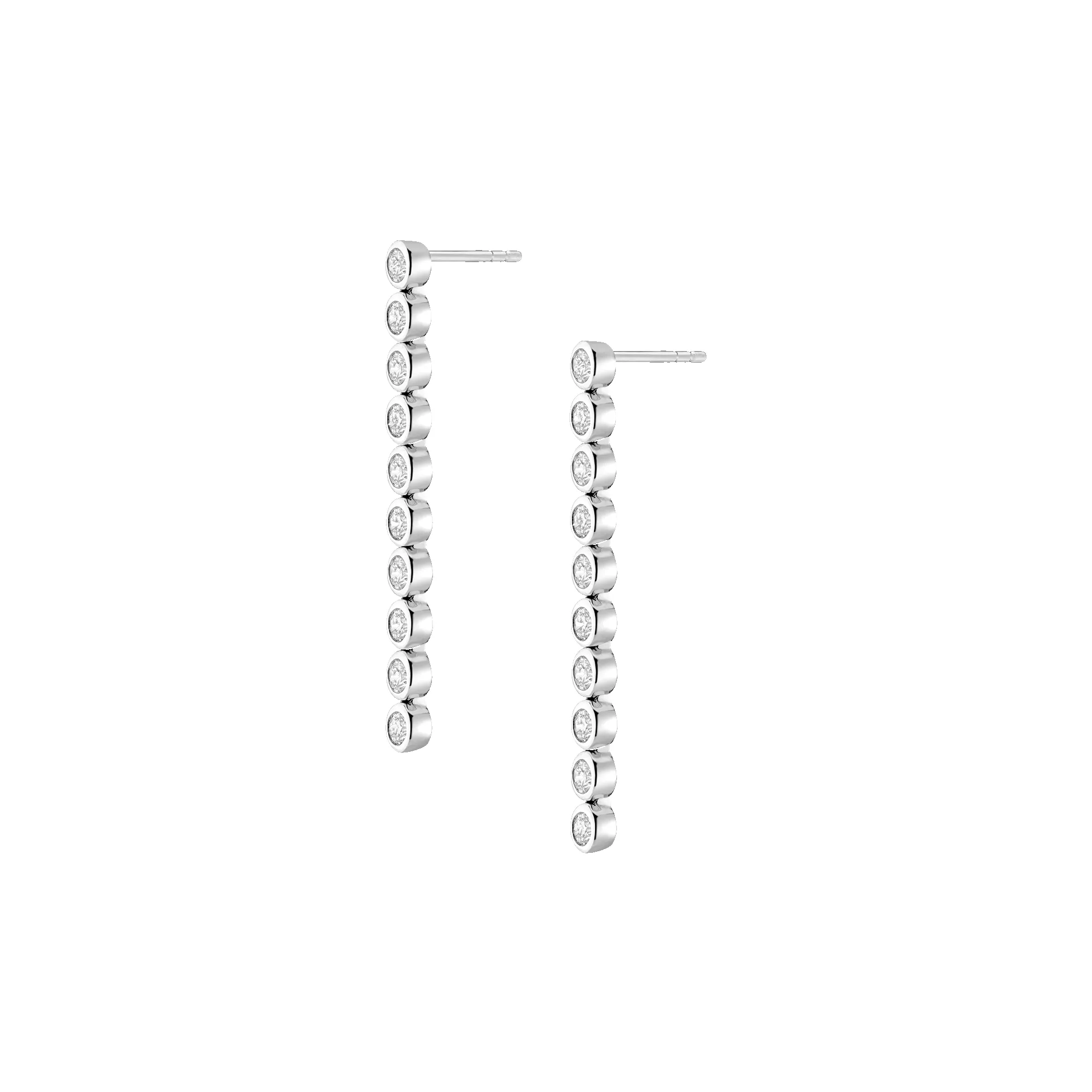 Lab Grown Diamond Bezel Tennis Earrings sold by Aurate product image thumbnail 4