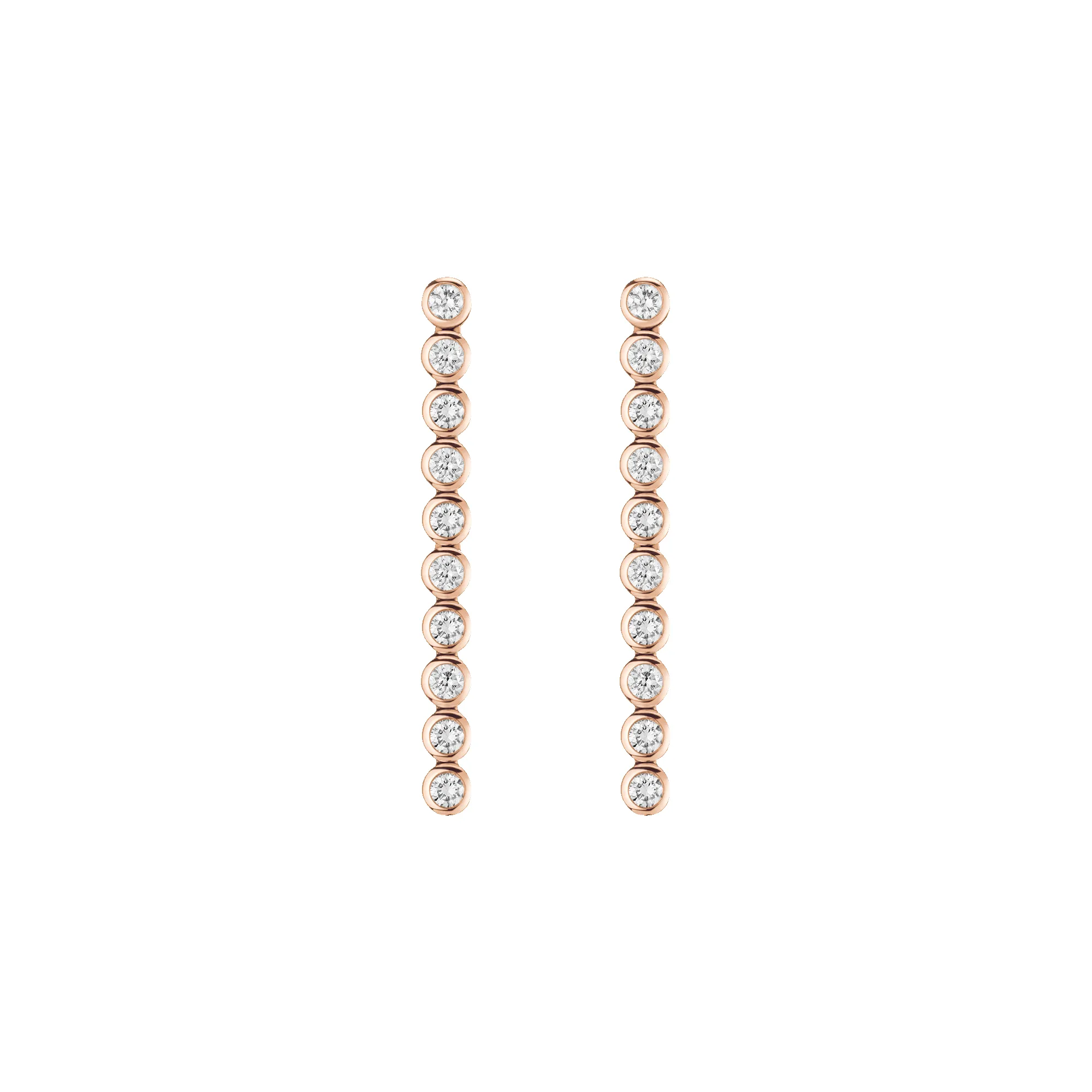 Lab Grown Diamond Bezel Tennis Earrings sold by Aurate product image thumbnail 3