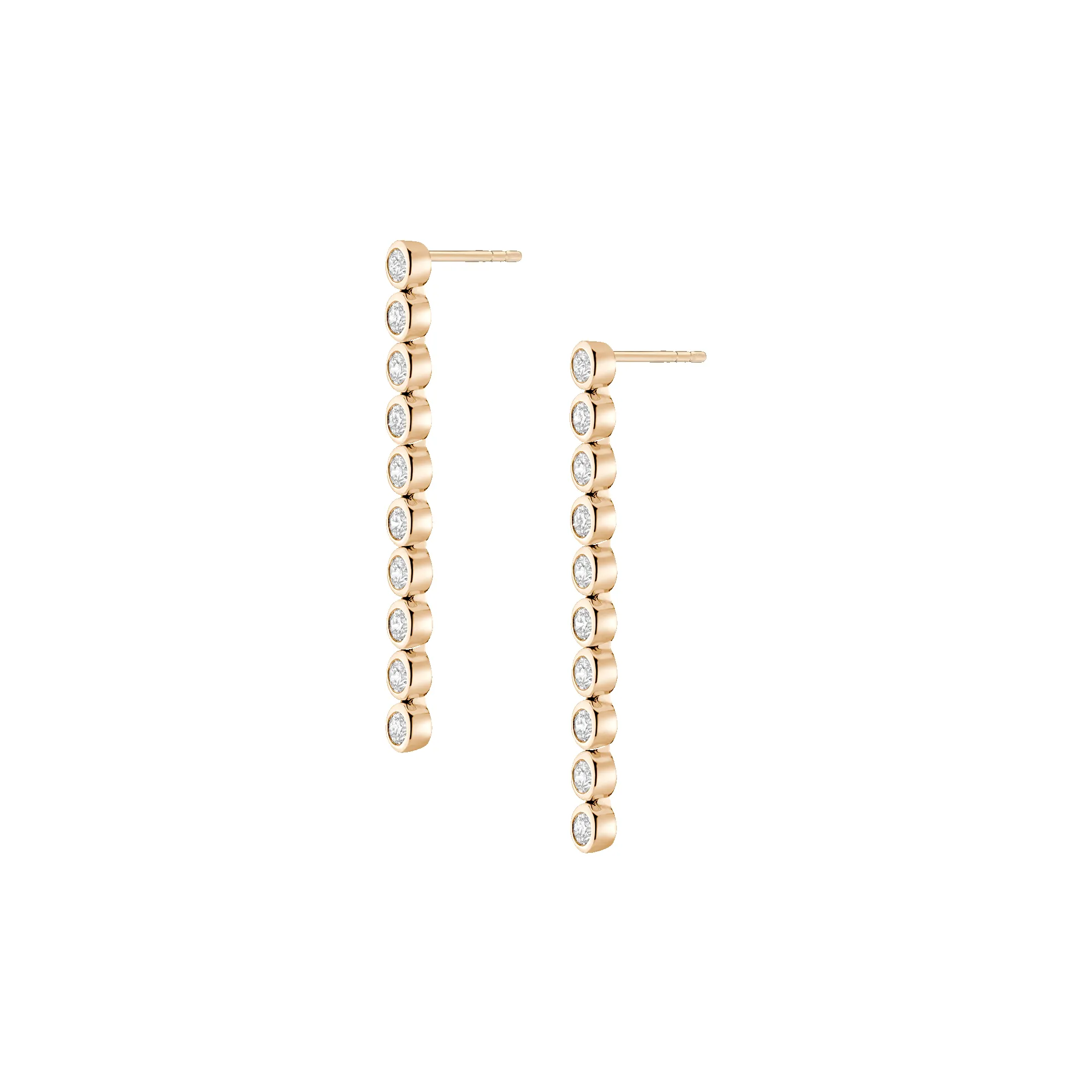 Lab Grown Diamond Bezel Tennis Earrings sold by Aurate product image thumbnail 5