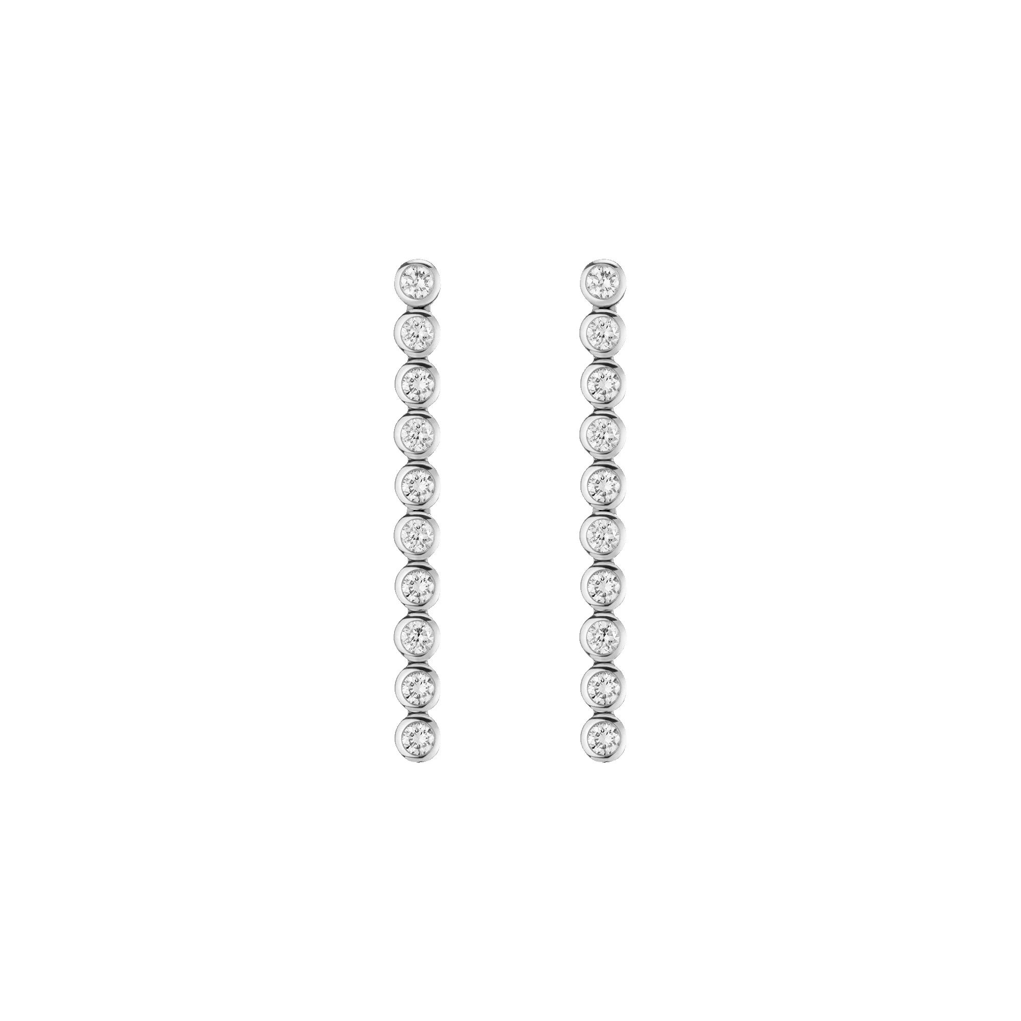 Lab Grown Diamond Bezel Tennis Earrings sold by Aurate