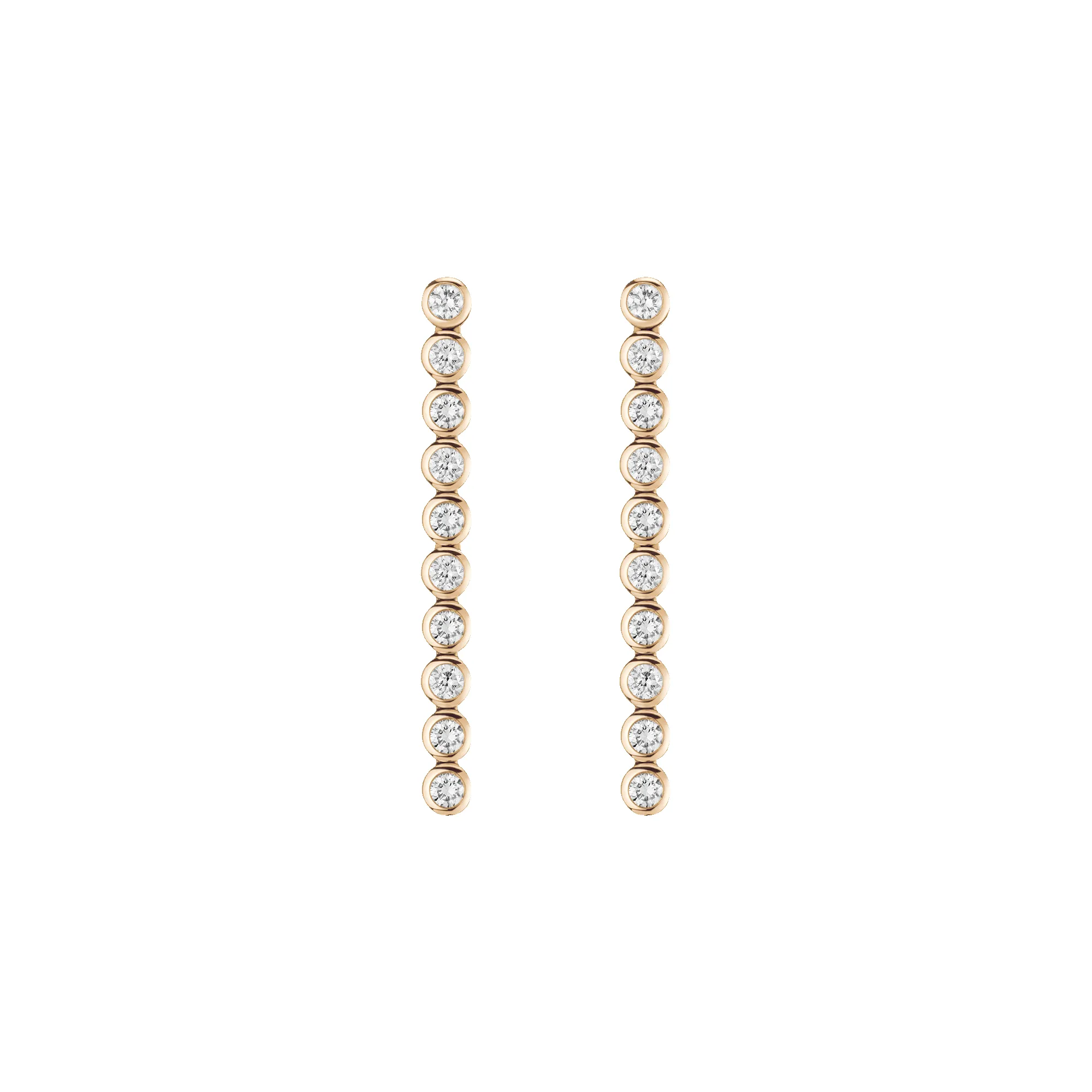 Lab Grown Diamond Bezel Tennis Earrings sold by Aurate product image thumbnail 2