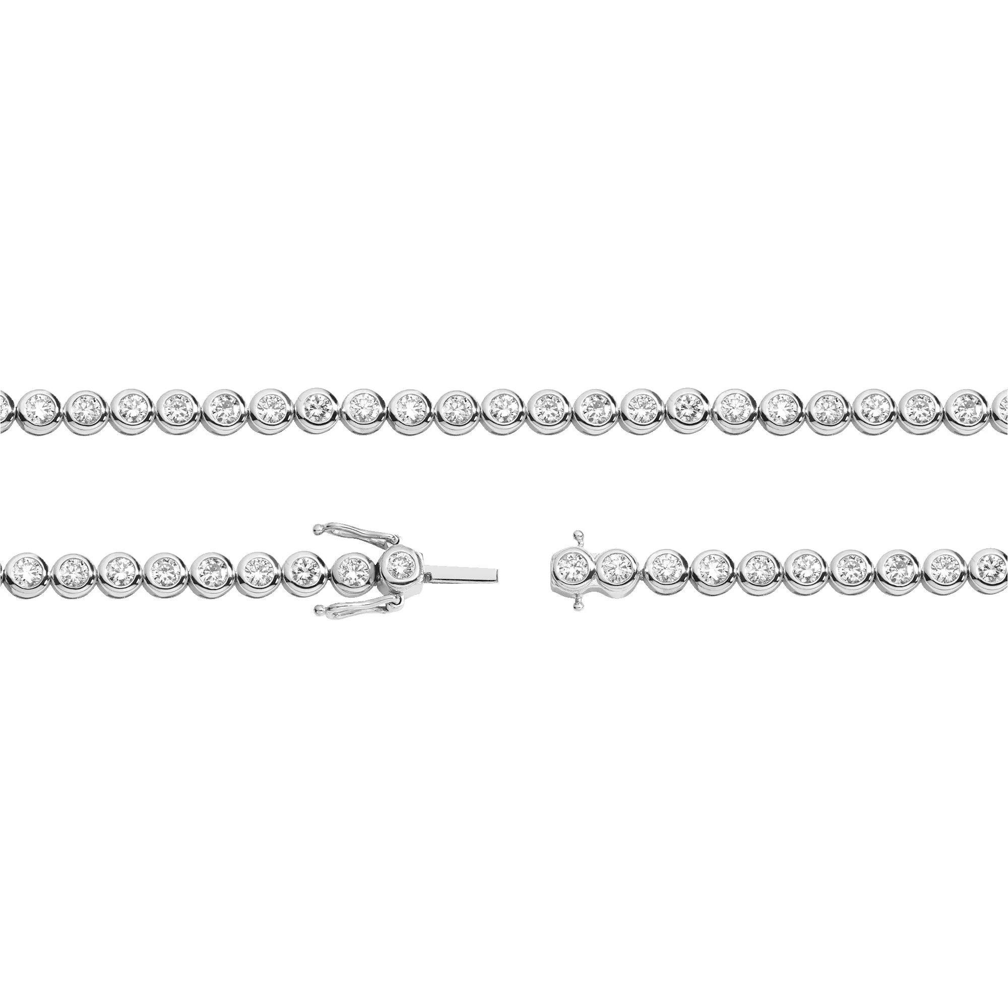 Lab Grown Diamond Bezel Tennis Necklace sold by Aurate product image thumbnail 4