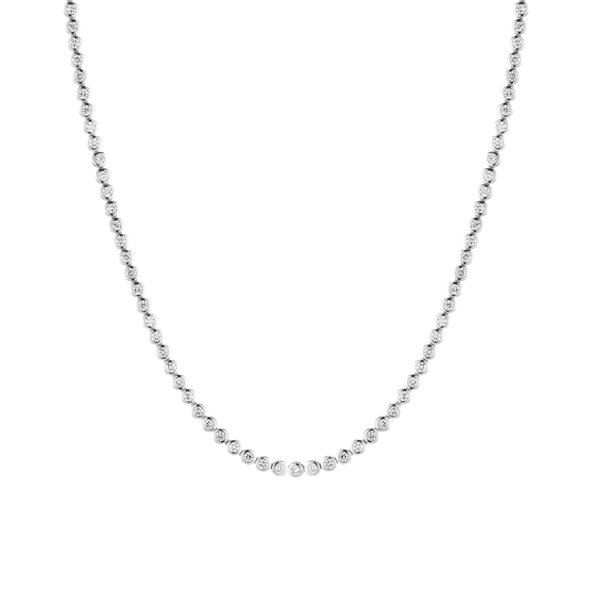 Lab Grown Diamond Bezel Tennis Necklace sold by Aurate