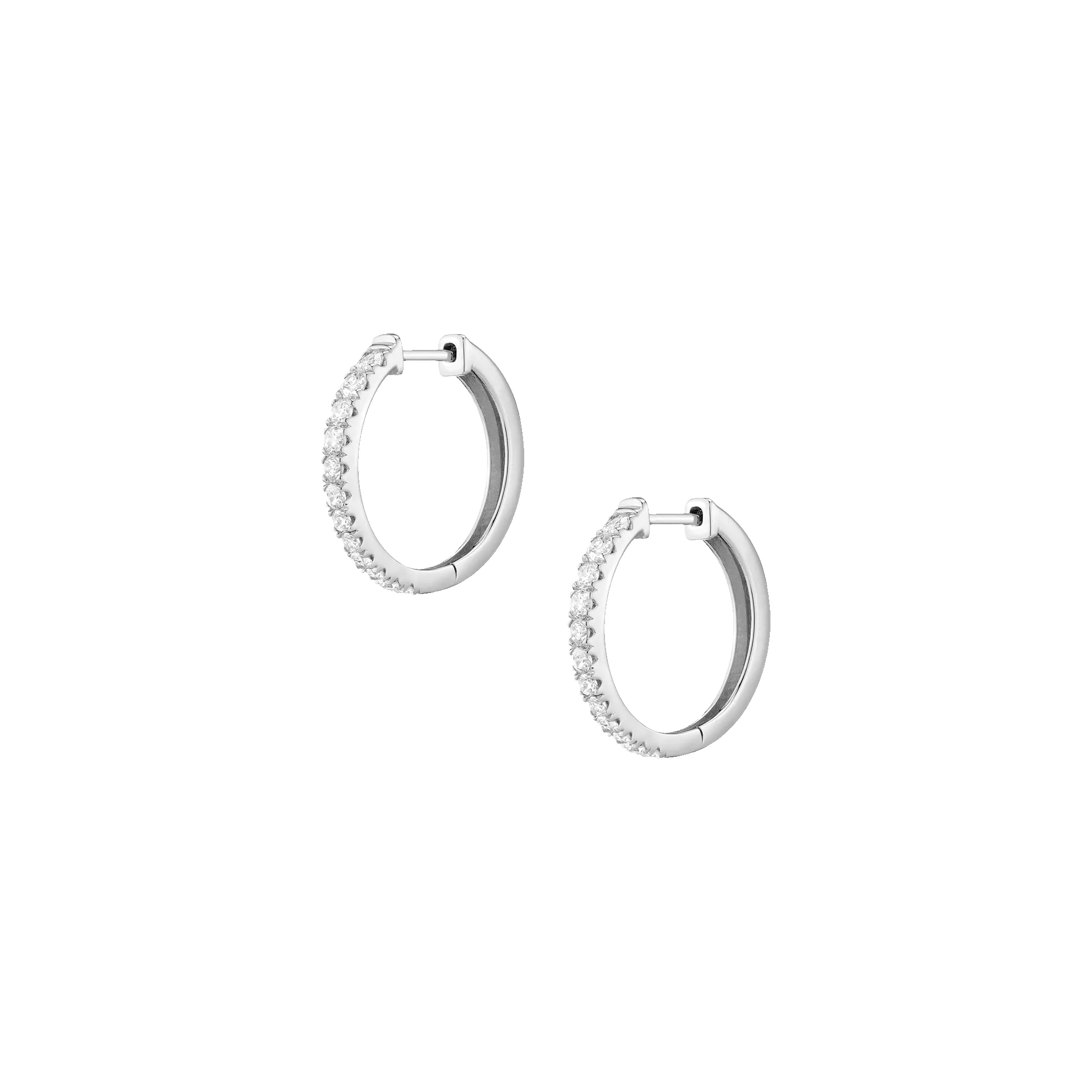 Tapered Diamond Hinged Hoop Earrings sold by Aurate product image thumbnail 3