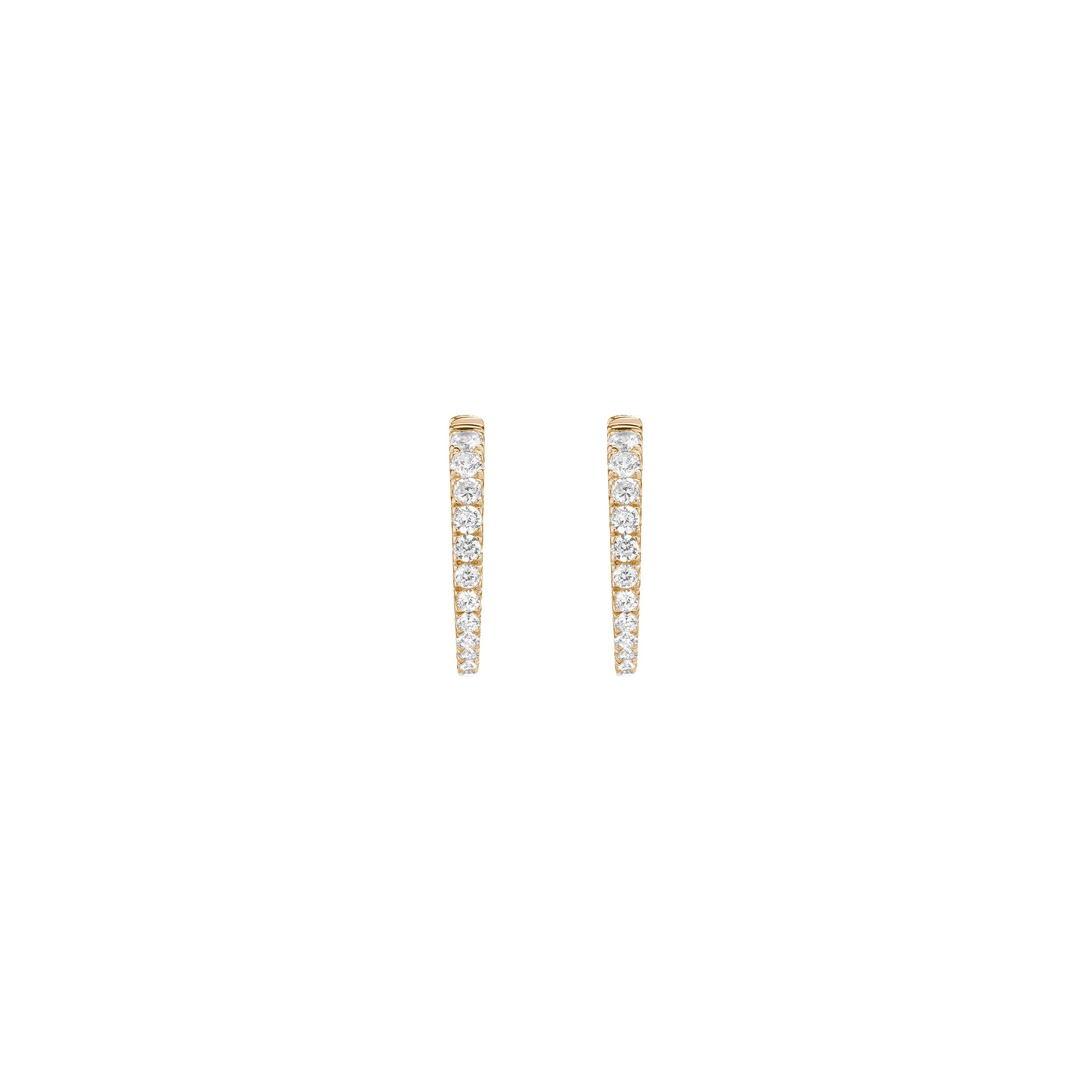 Tapered Diamond Hinged Hoop Earrings sold by Aurate product image thumbnail 4