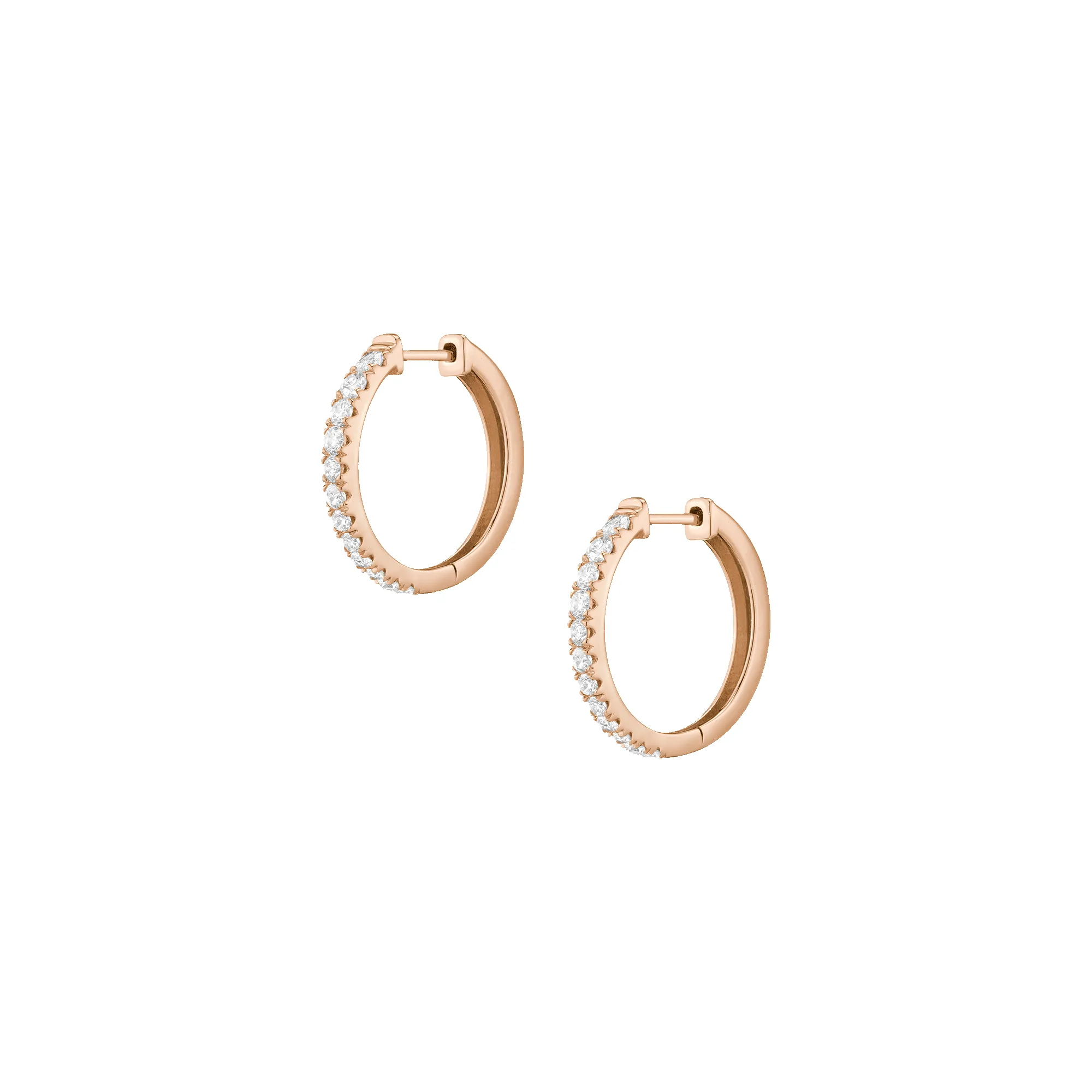Tapered Diamond Hinged Hoop Earrings sold by Aurate product image thumbnail 2