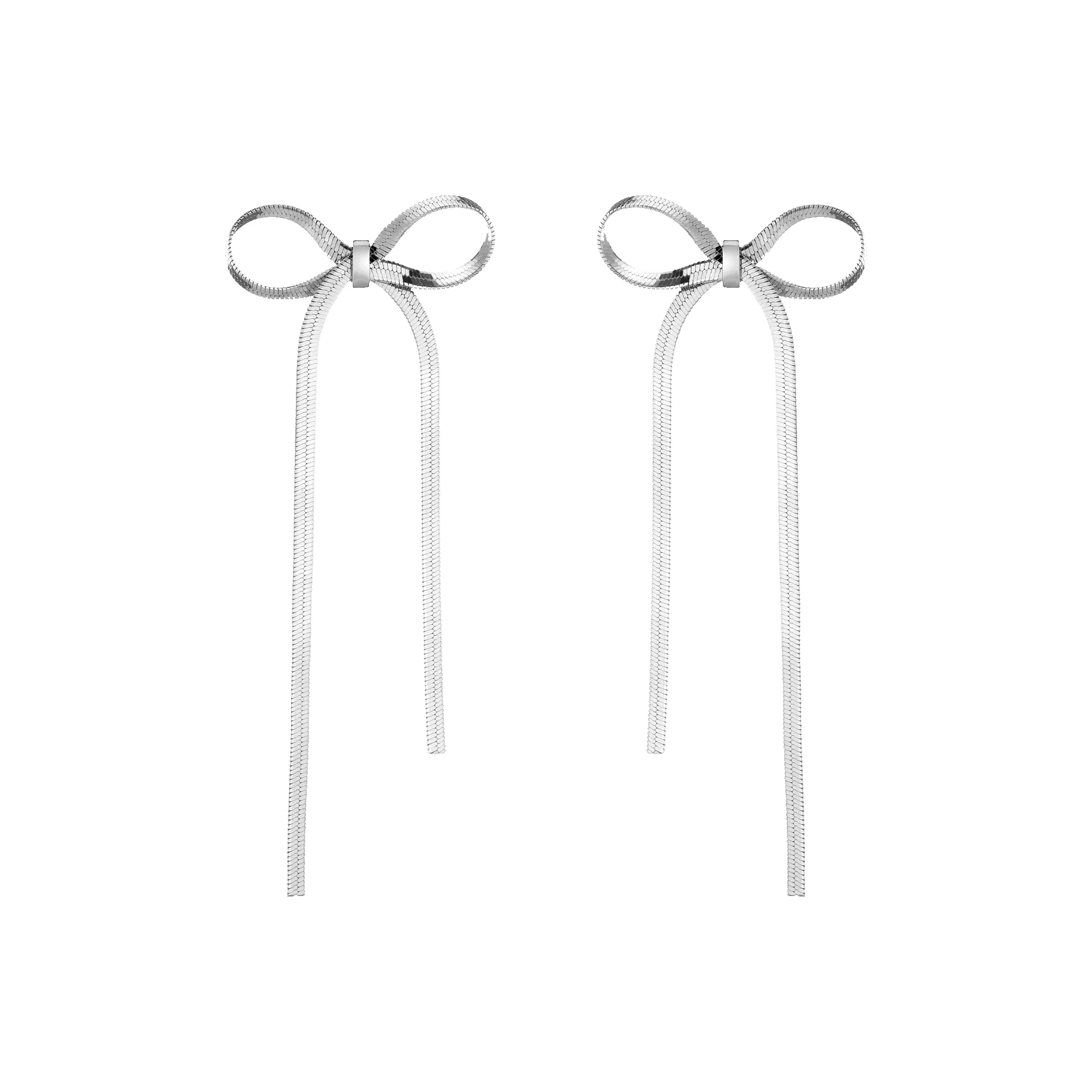 Herringbone Bow Earrings sold by Aurate product image thumbnail 2